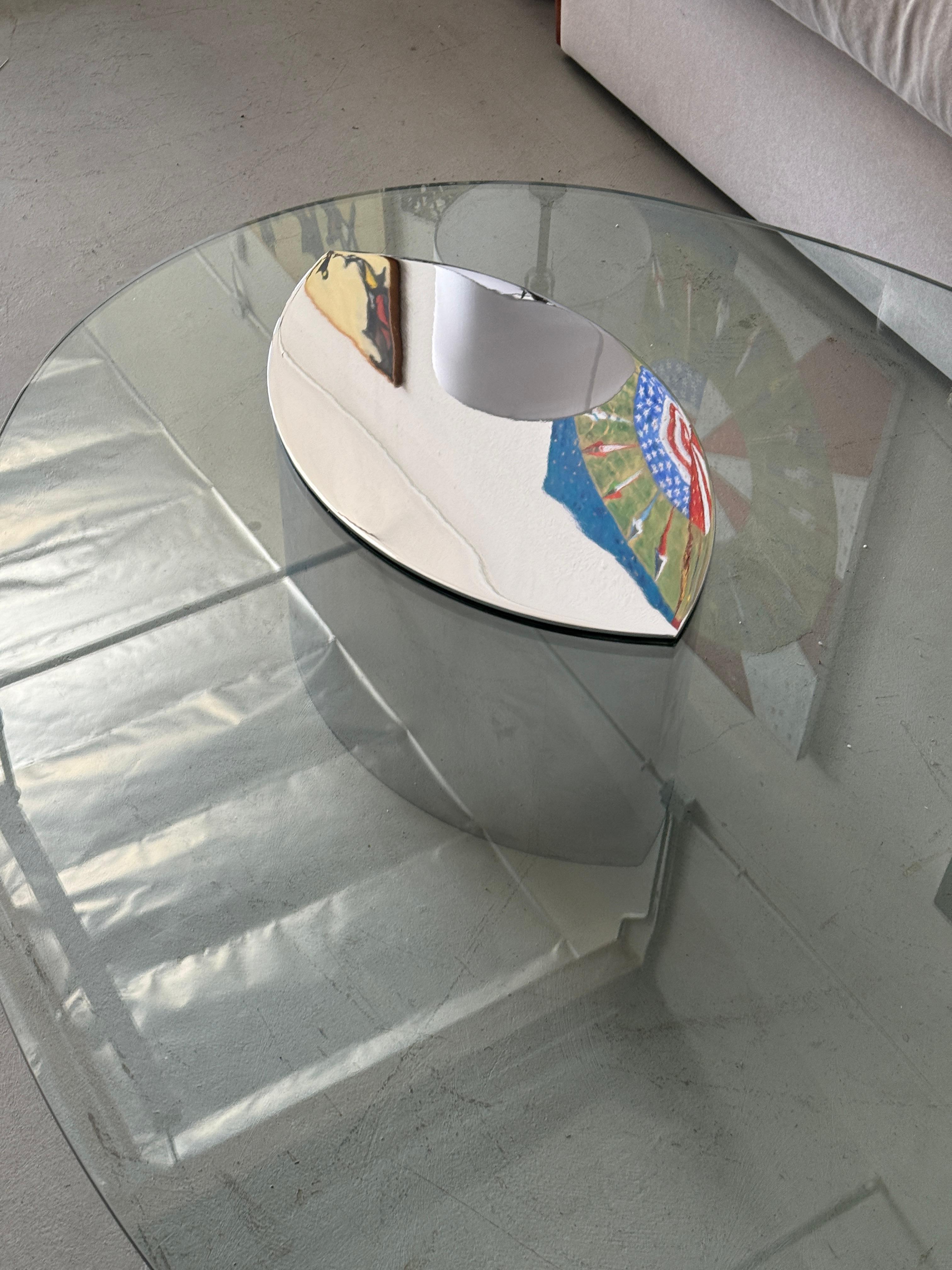 Cini Boeri: Tisch „Lunario“ aus verchromtem Stahl und Glas von Knoll im Angebot 4