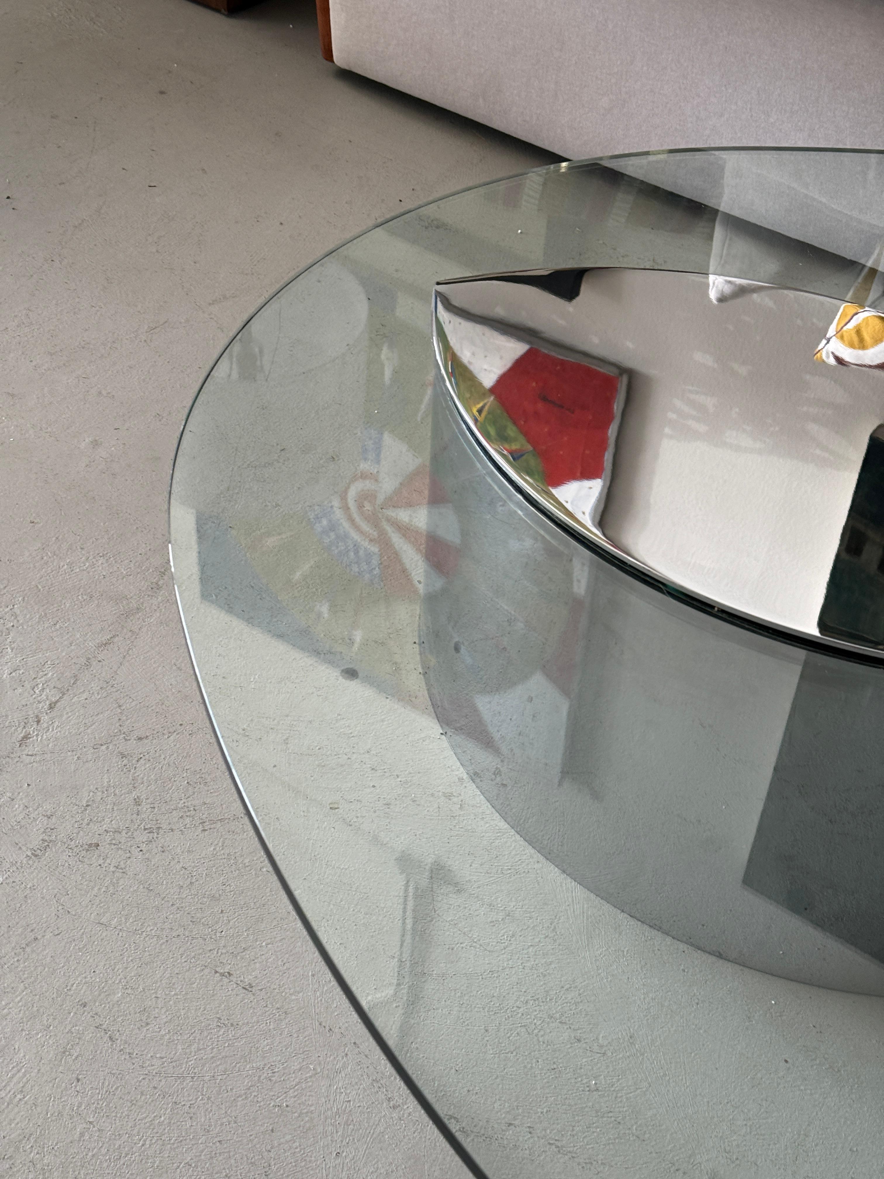 Cini Boeri: Tisch „Lunario“ aus verchromtem Stahl und Glas von Knoll im Angebot 5