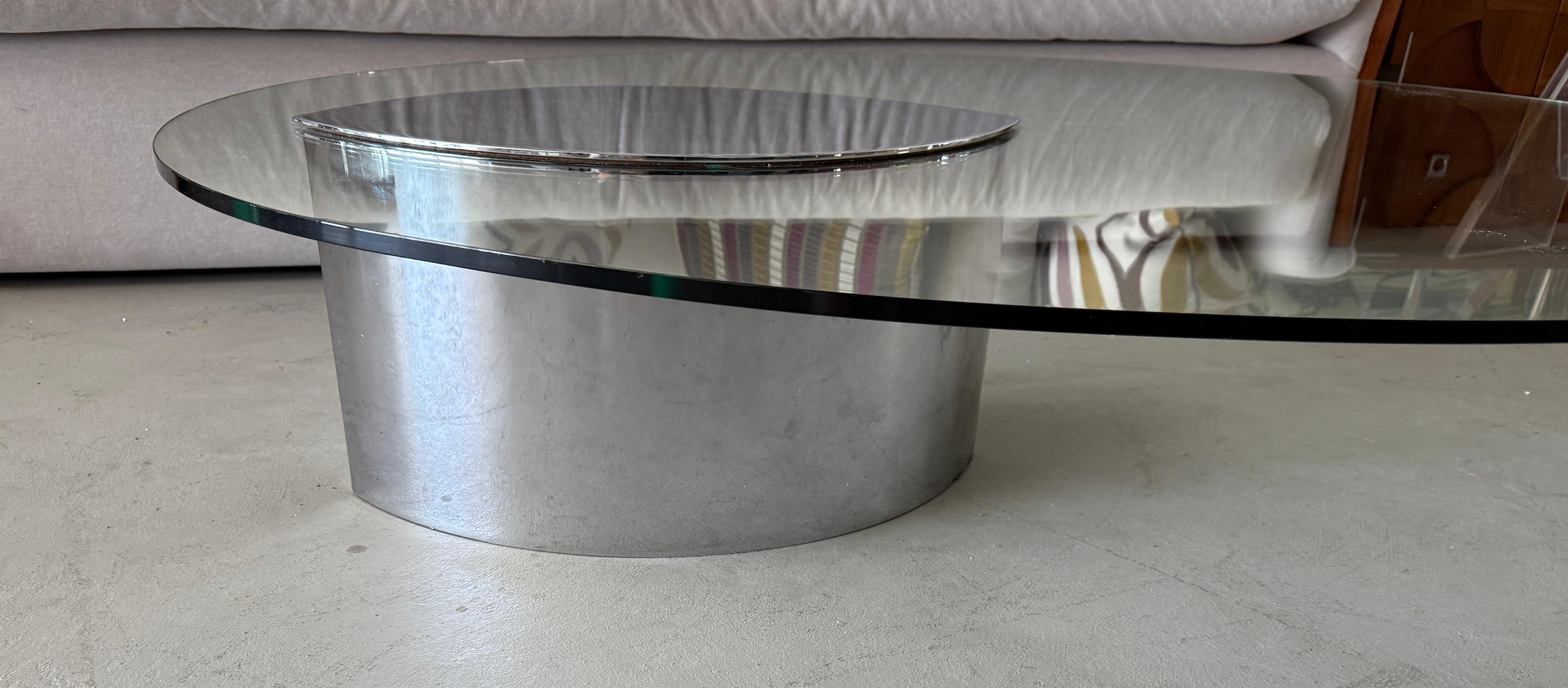Cini Boeri: Tisch „Lunario“ aus verchromtem Stahl und Glas von Knoll im Angebot 7