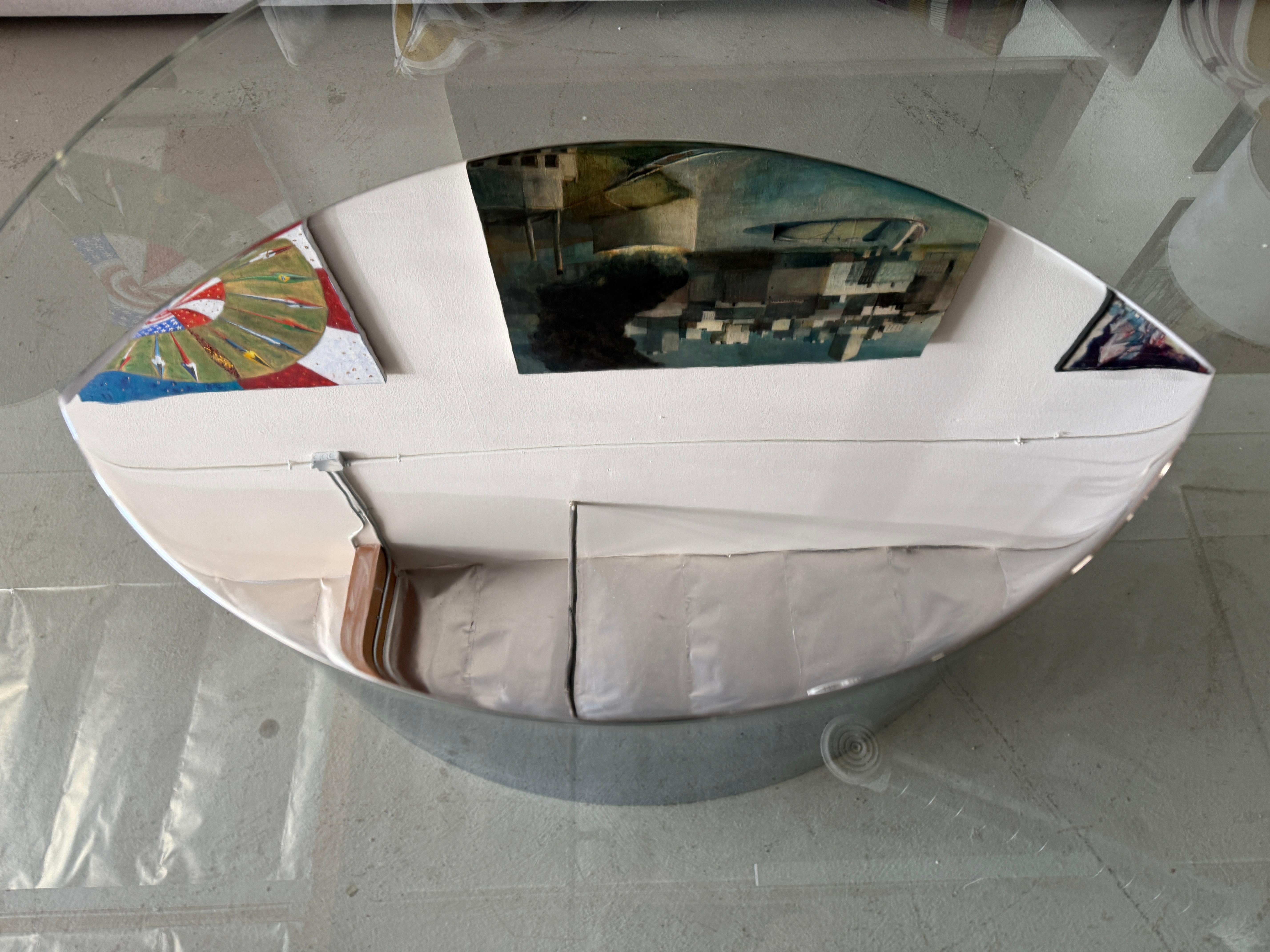 Cini Boeri: Tisch „Lunario“ aus verchromtem Stahl und Glas von Knoll im Angebot 8