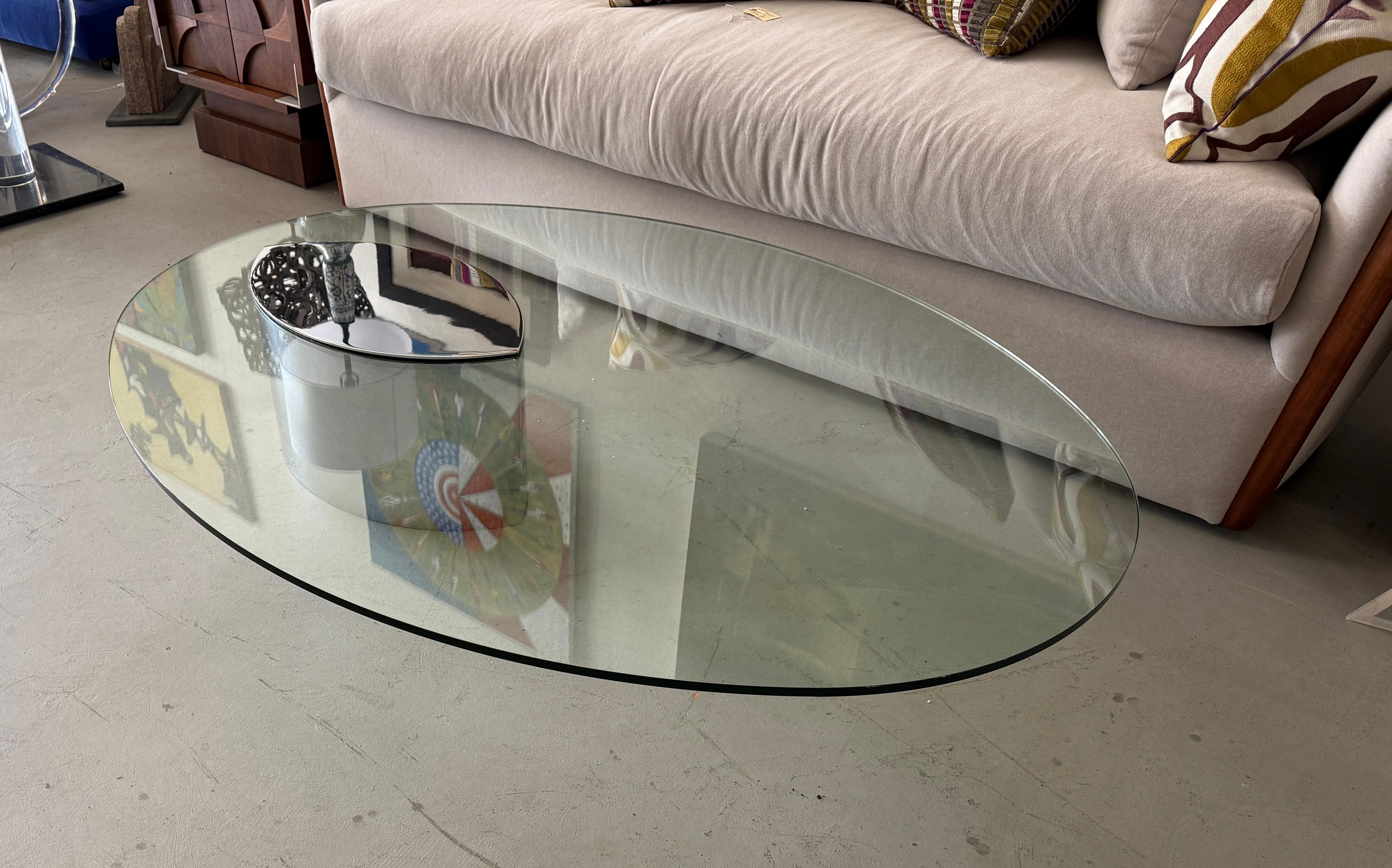 Cini Boeri: Tisch „Lunario“ aus verchromtem Stahl und Glas von Knoll im Angebot 3