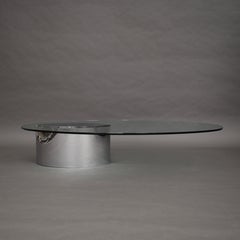 Cini Boeri Coffee Table in Glass and Chrome for GAVINA, Italy, circa 1970