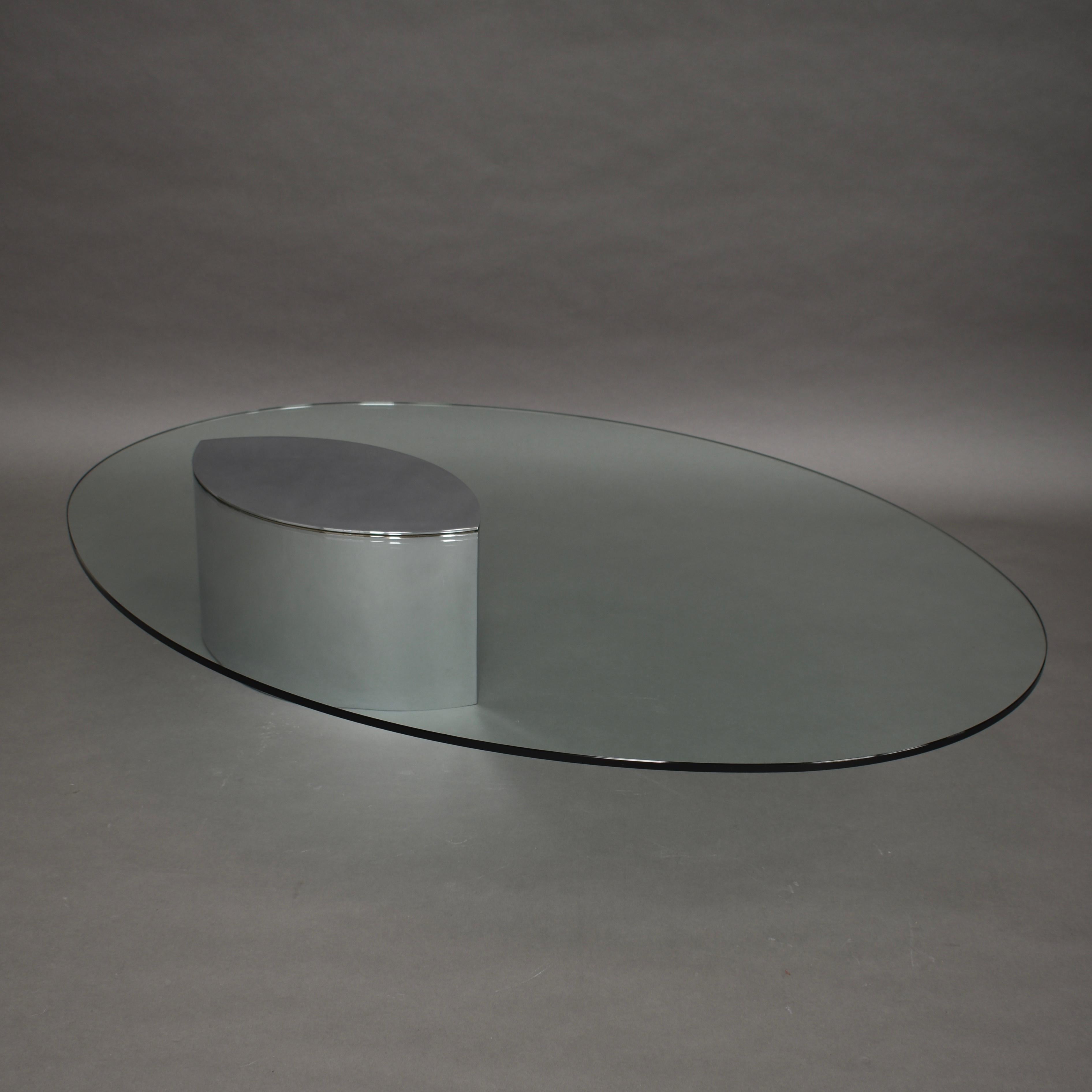 Cini Boeri Coffee Table in Glass and Chrome for GAVINA, Italy, circa 1970 In Good Condition In Pijnacker, Zuid-Holland