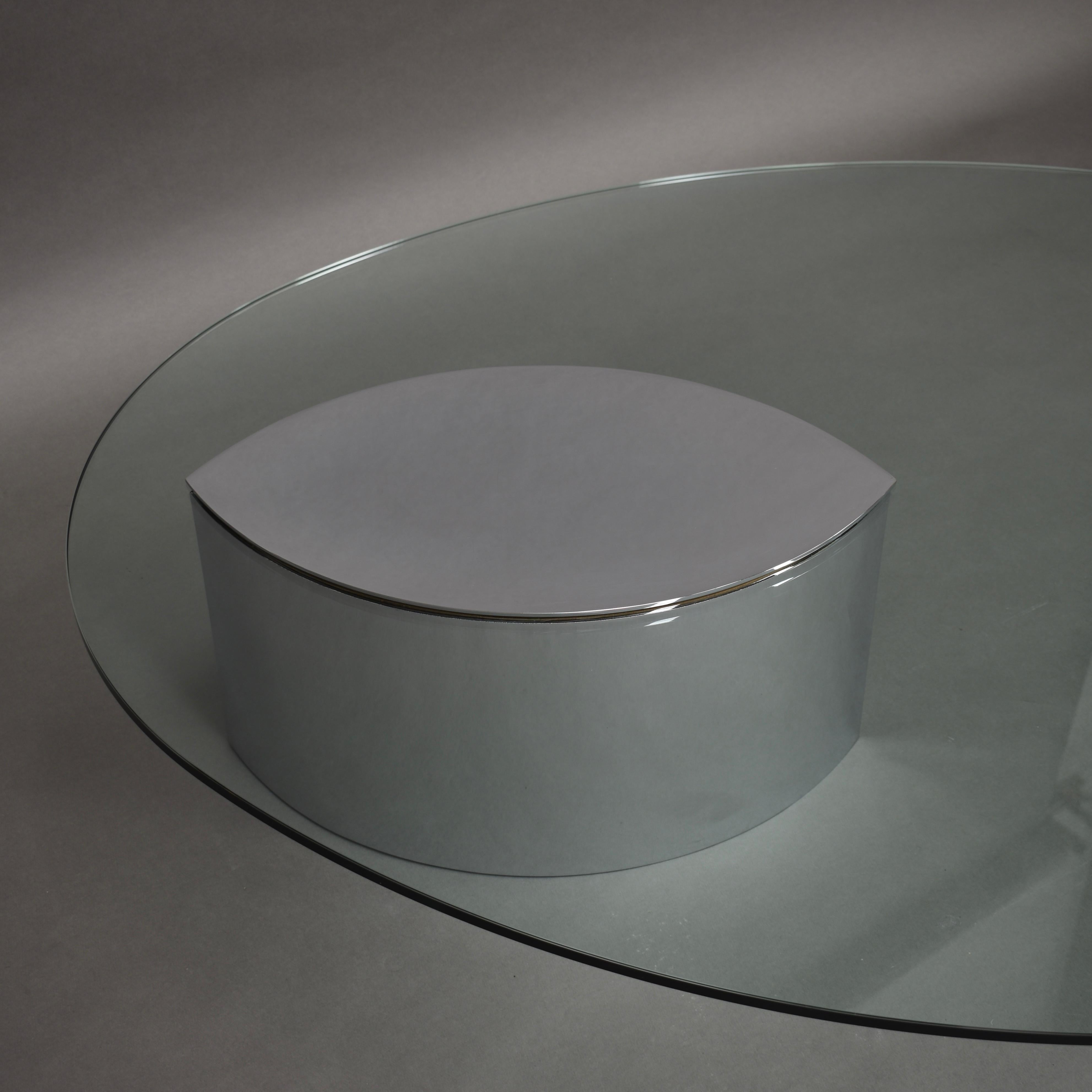 Late 20th Century Cini Boeri Coffee Table in Glass and Chrome for GAVINA, Italy, circa 1970