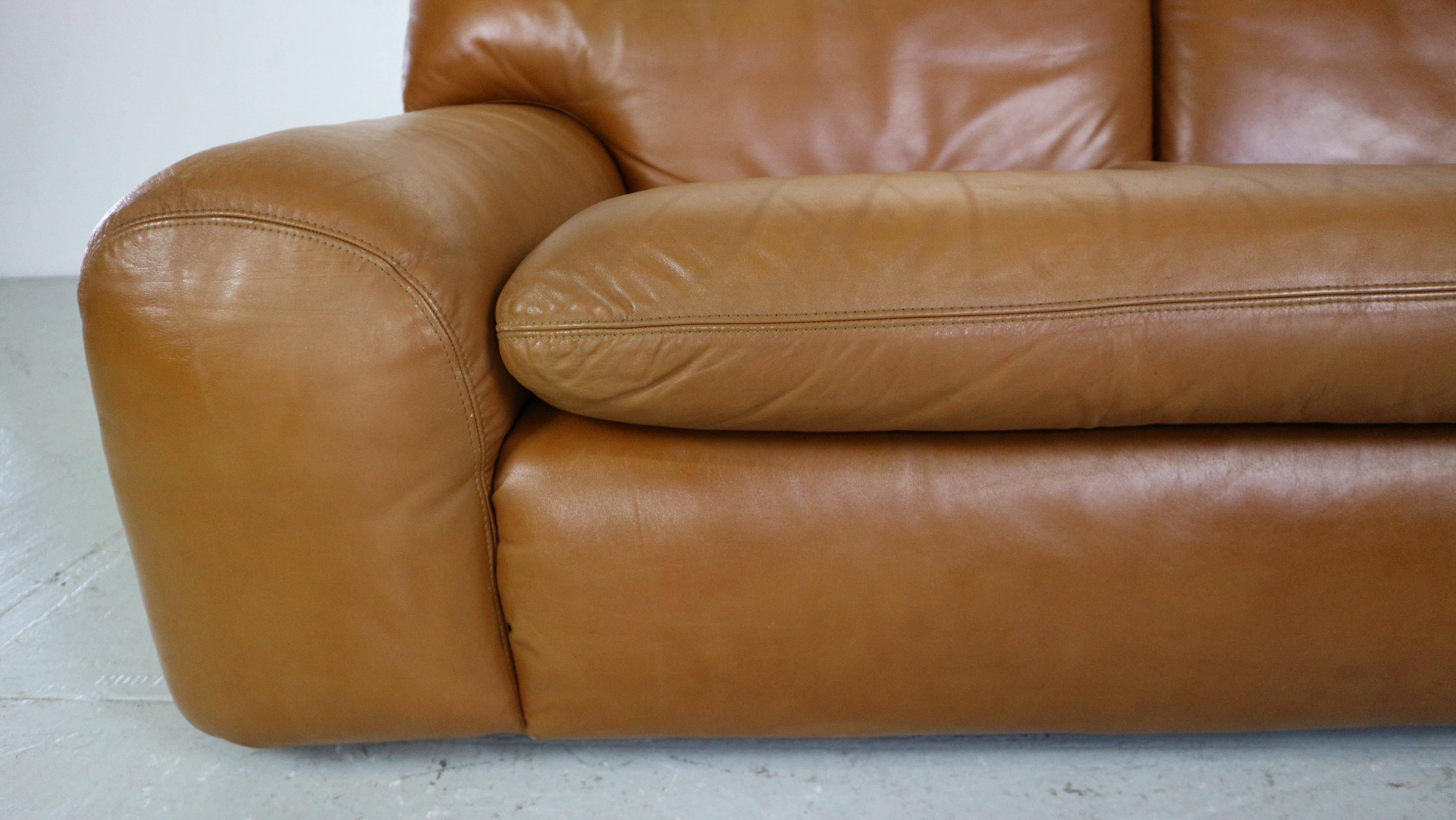 Cini Boeri Cognac Leather 2 Seater 