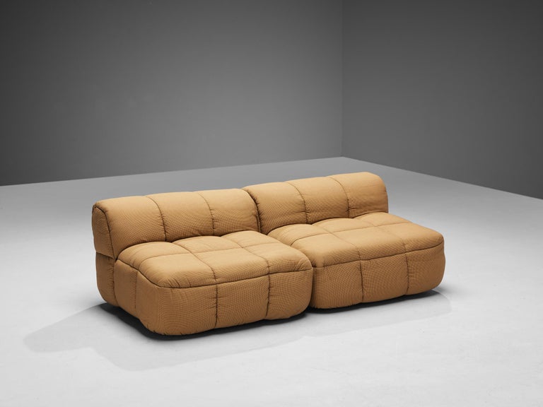 Italian Cini Boeri for Arflex Modular 'Strips' Pair of Two-Seater Elements For Sale
