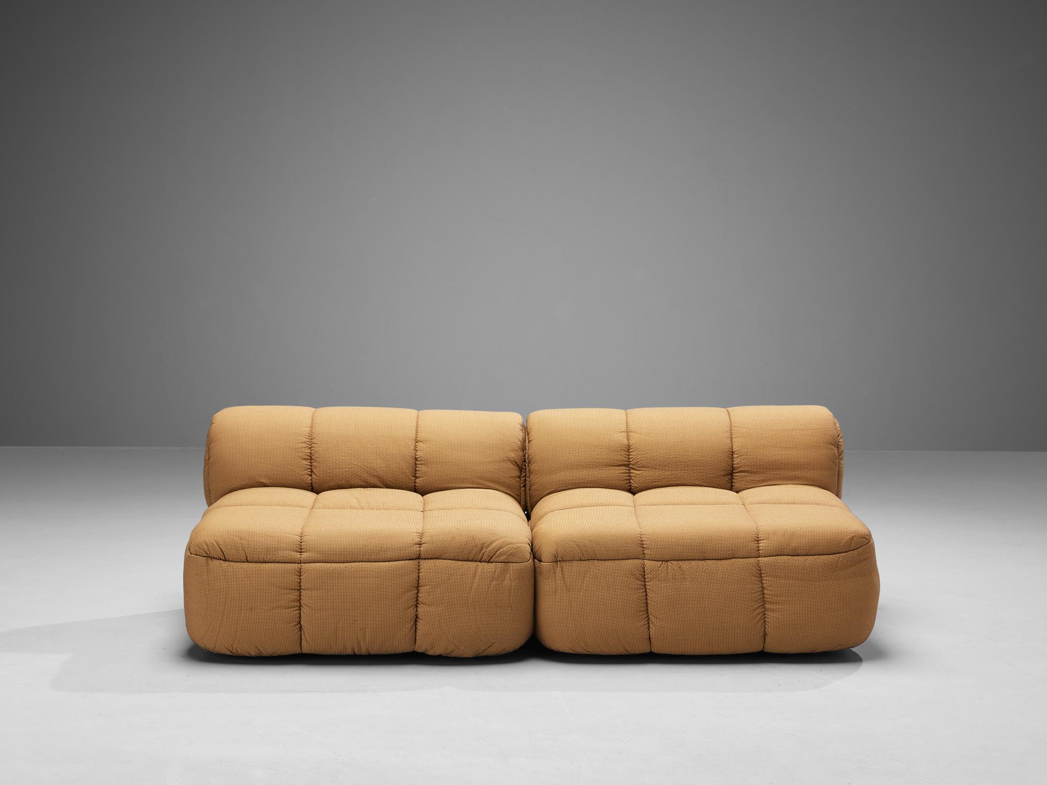 Late 20th Century Cini Boeri for Arflex Modular 'Strips' Pair of Two-Seater Elements  For Sale