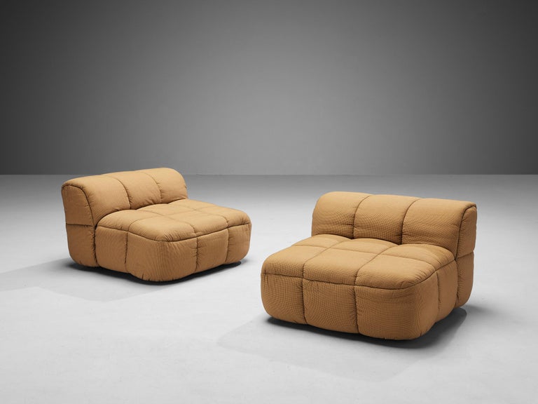 Cini Boeri for Arflex Modular 'Strips' Pair of Two-Seater Elements For Sale 1