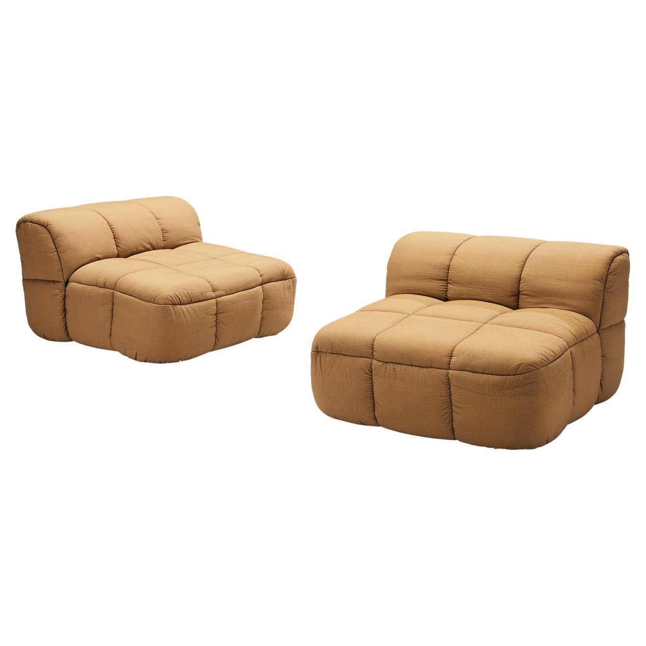 Cini Boeri for Arflex Modular 'Strips' Pair of Two-Seater Elements For ...