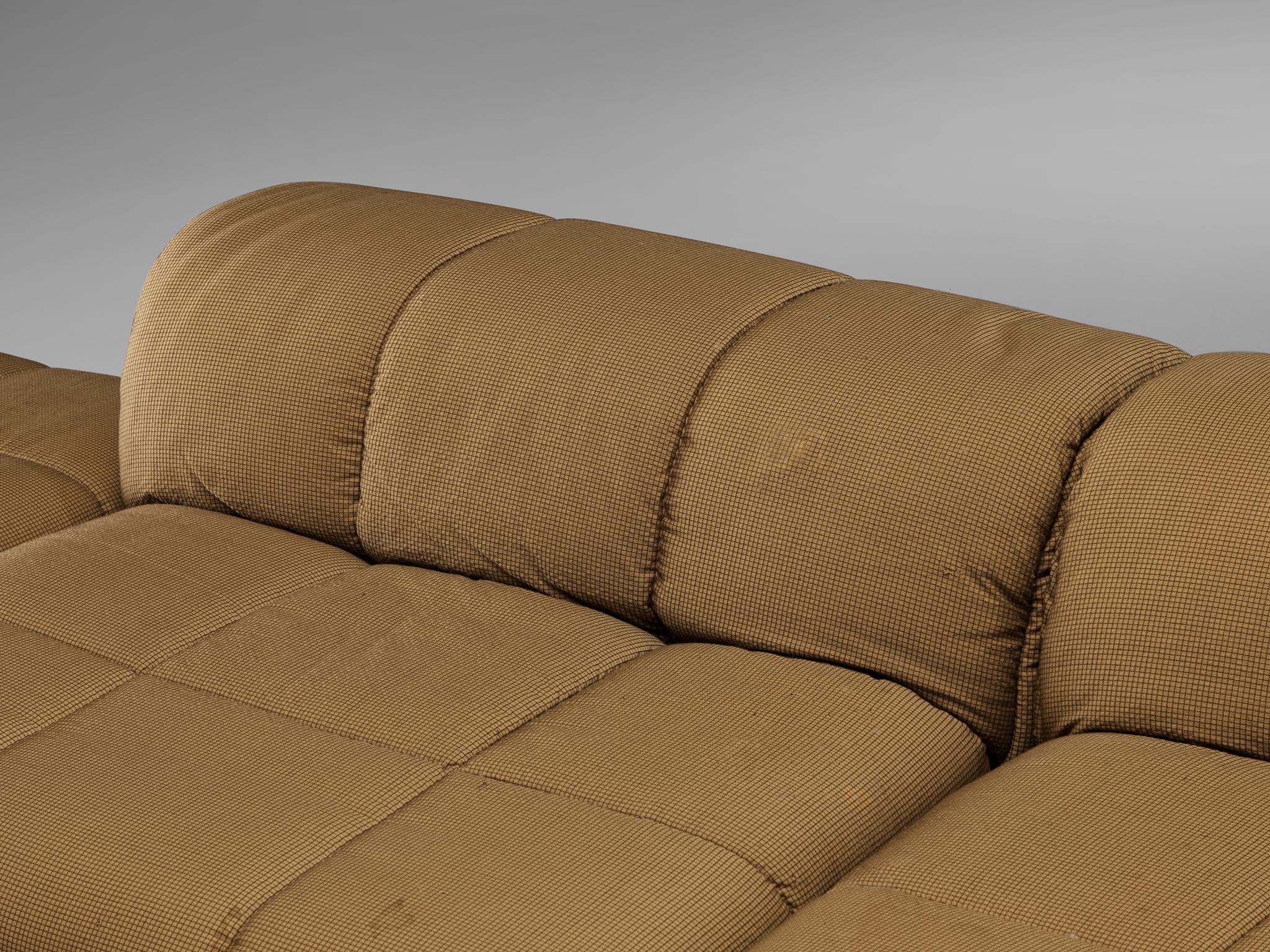 Cini Boeri for Arflex Modular Strips Sofa with Ottomans in Beige Upholstery 1