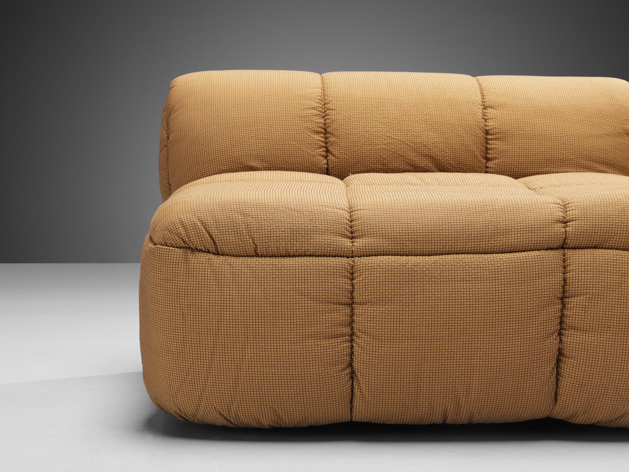 Late 20th Century Cini Boeri for Arflex Modular 'Strips' Three Elements Sofa with Ottoman For Sale