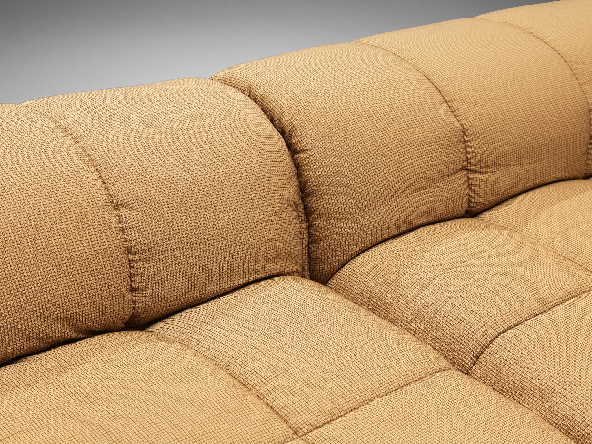 Cini Boeri for Arflex Modular 'Strips' Three Elements Sofa with Ottoman For Sale 2