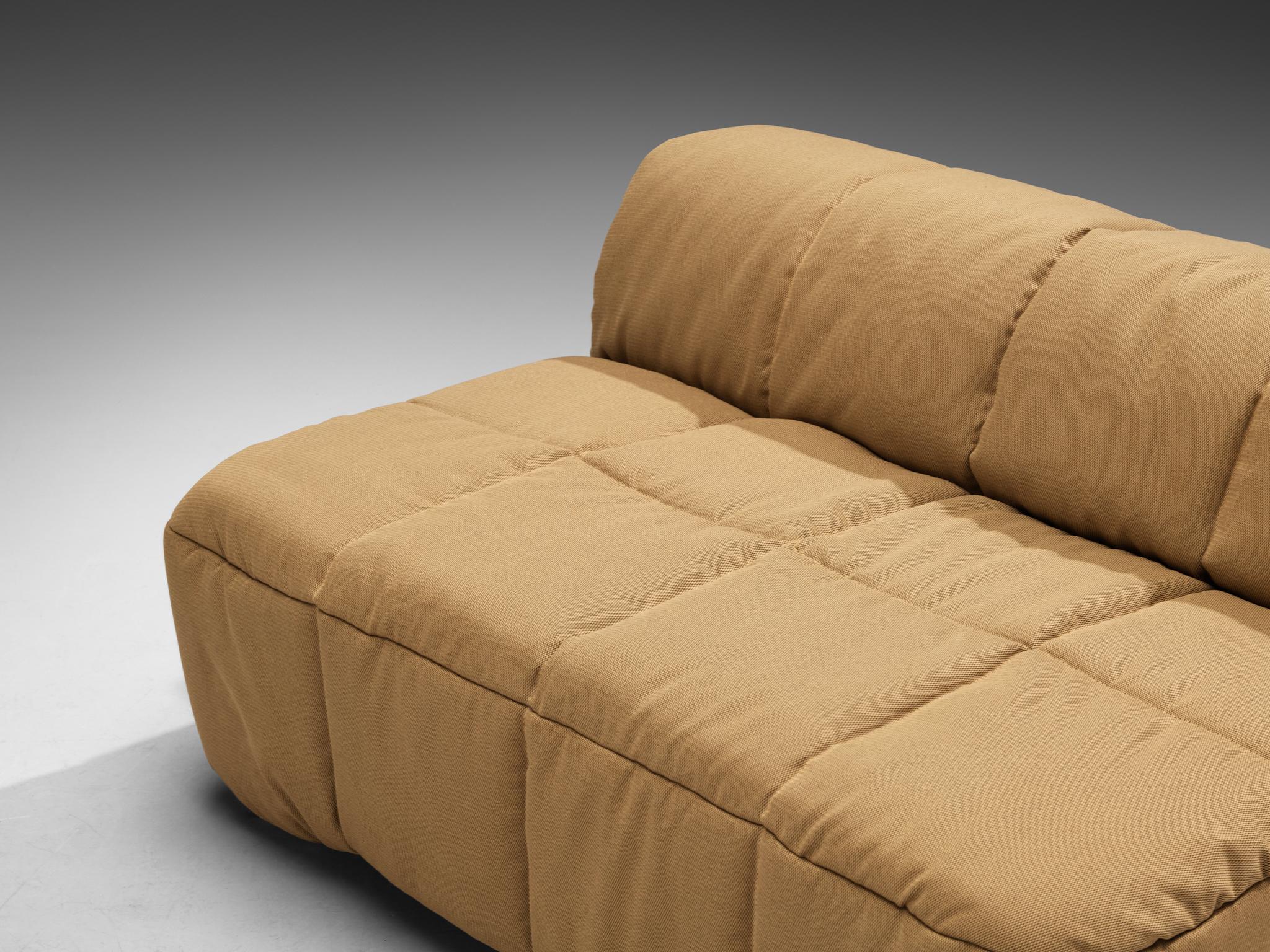 Mid-Century Modern Cini Boeri for Arflex 'Strips' Two-Seater Element in Beige Fabric For Sale