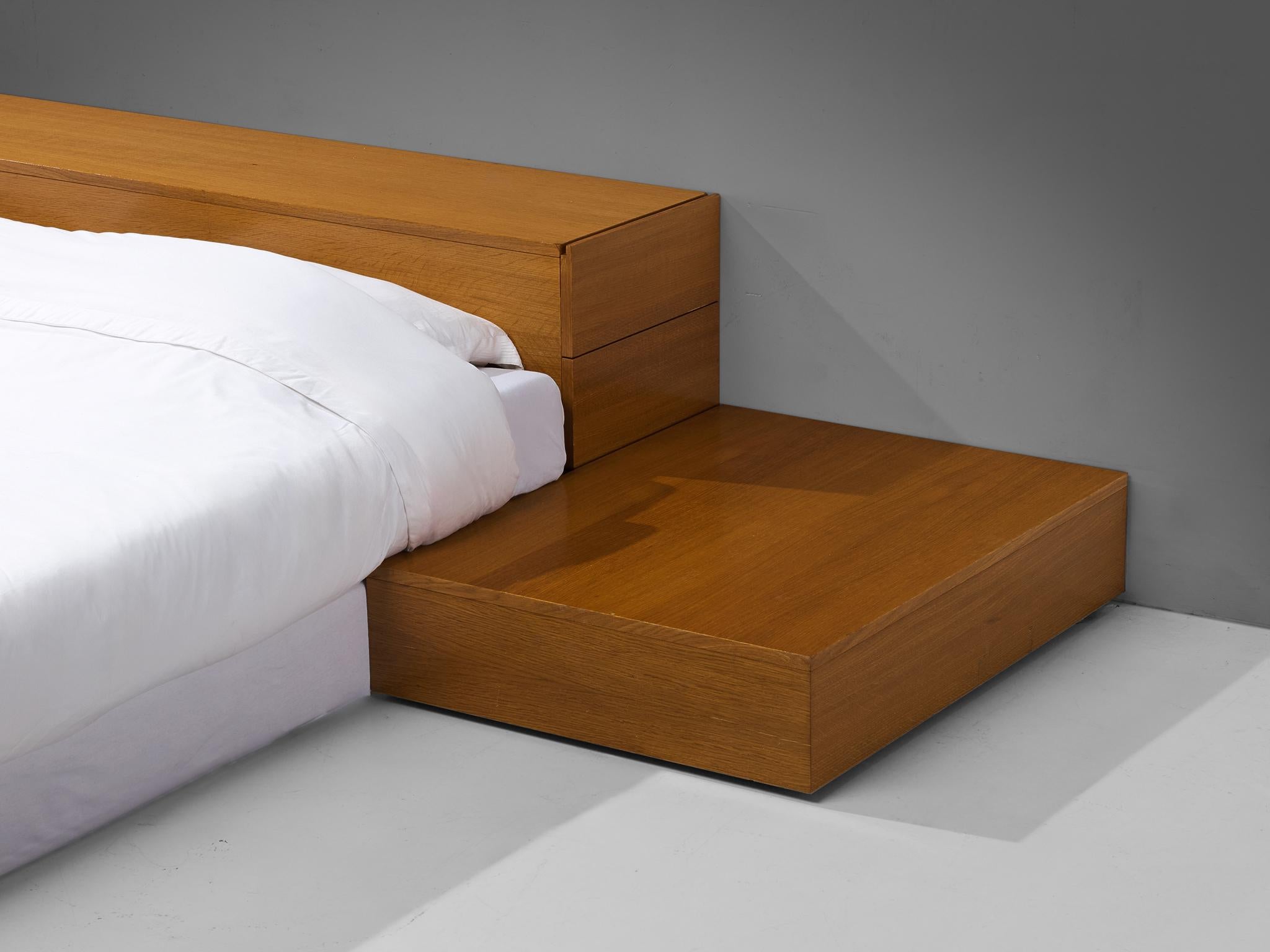 Cini Boeri für Arflex: Queen-Bett „Tuttoletto“ aus Eiche im Angebot 3