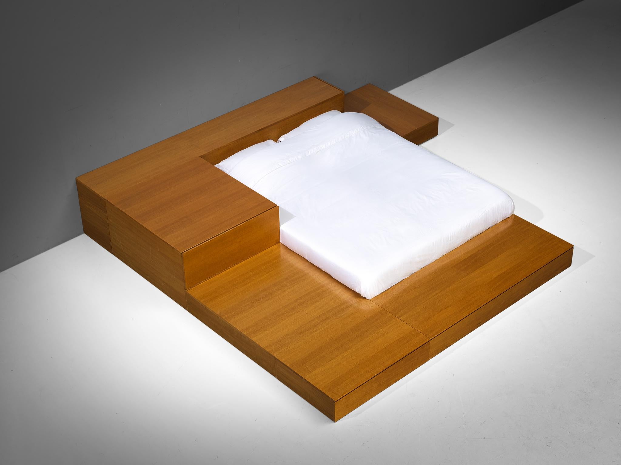 Cini Boeri für Arflex: Queen-Bett „Tuttoletto“ aus Eiche im Angebot 4