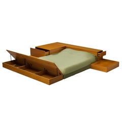 Cini Boeri for Arflex 'Tuttoletto' Queen Bed in Oak