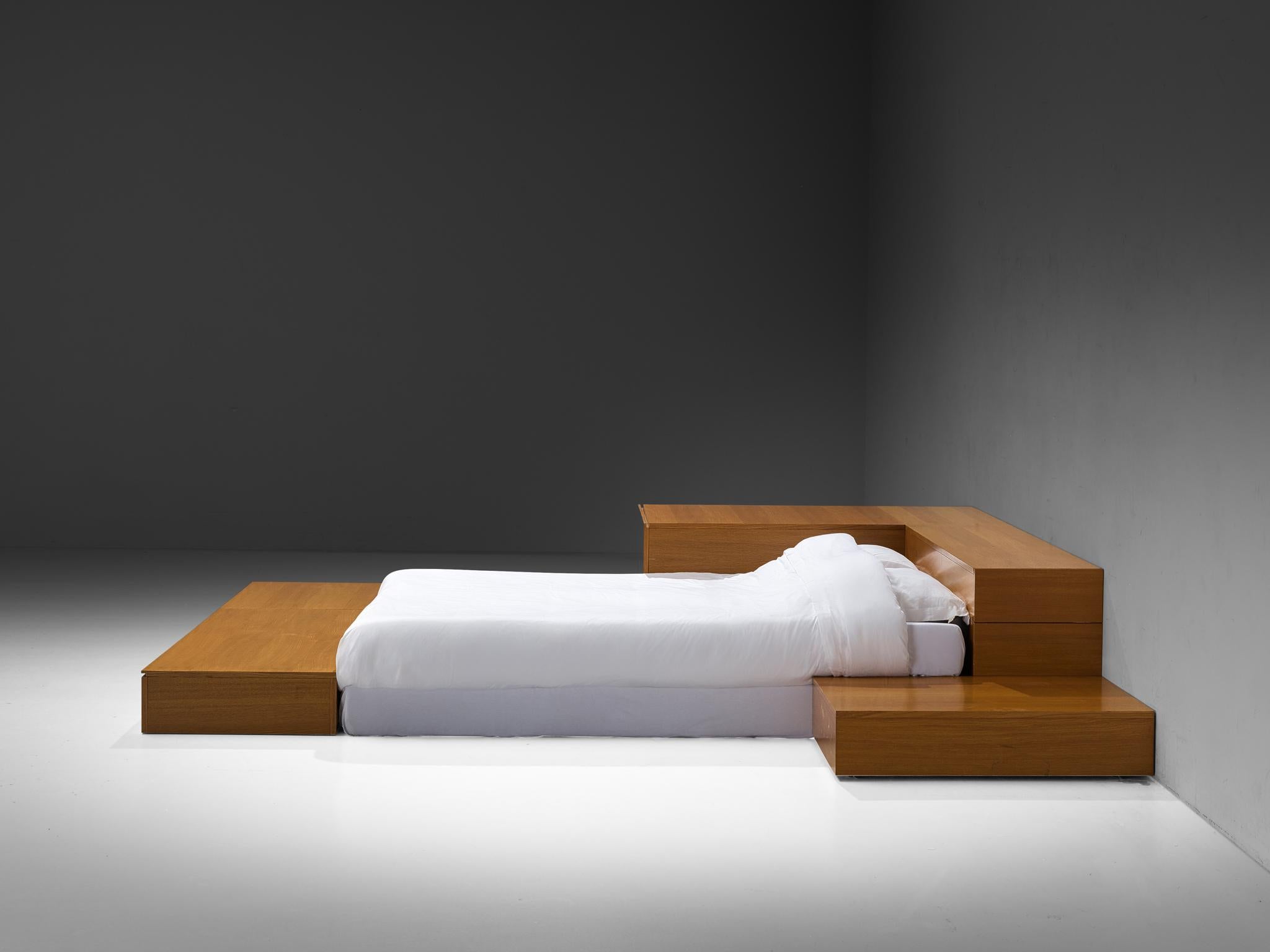 Cini Boeri für Arflex: Queen-Bett „Tuttoletto“ aus Eiche (Italienisch) im Angebot