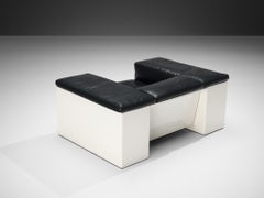 Cini Boeri for Knoll 'Brigadiere' Chair in Black Leather