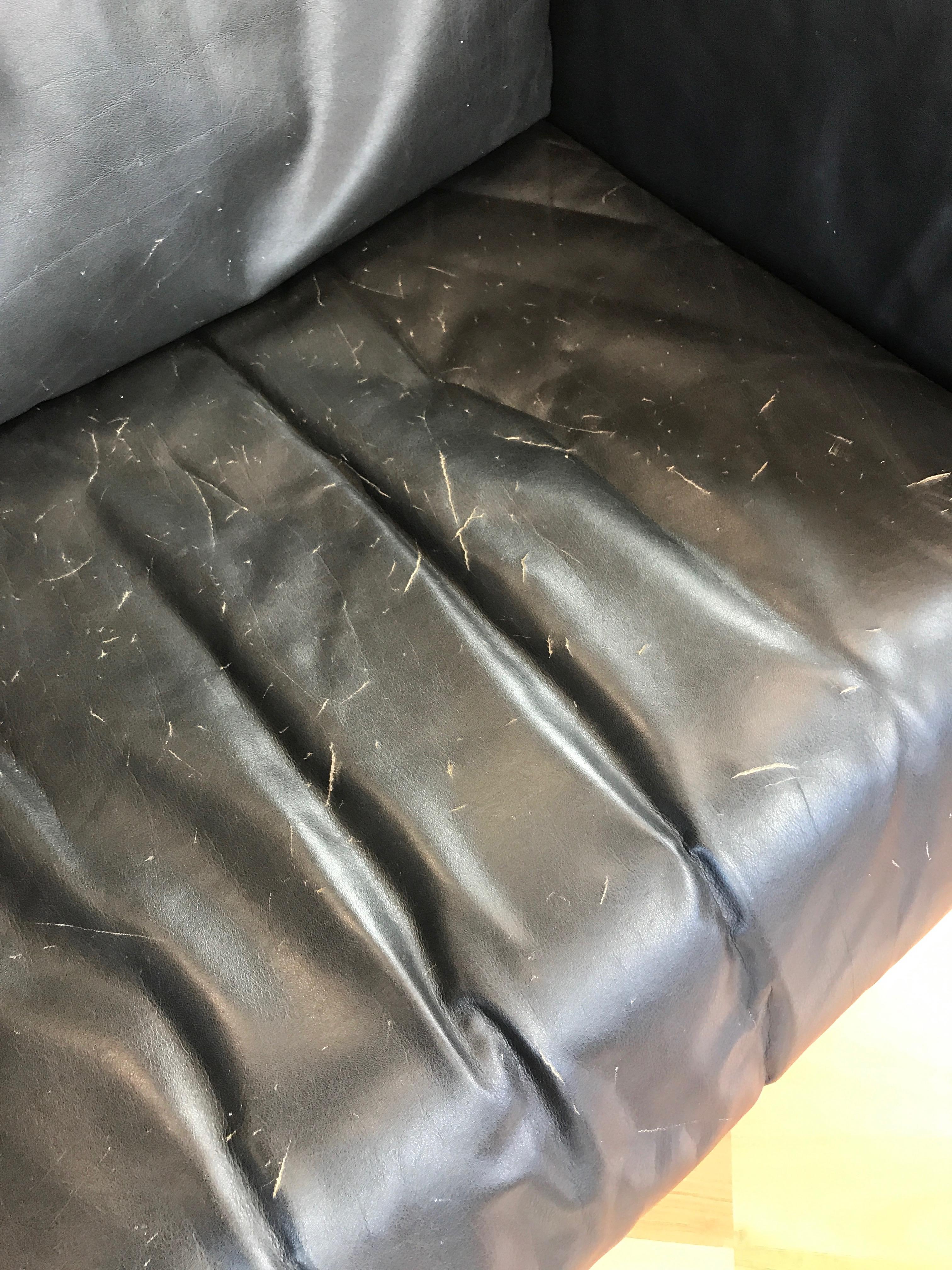 Cini Boeri for Knoll Gradual Black Leather Sofas, a Pair 10