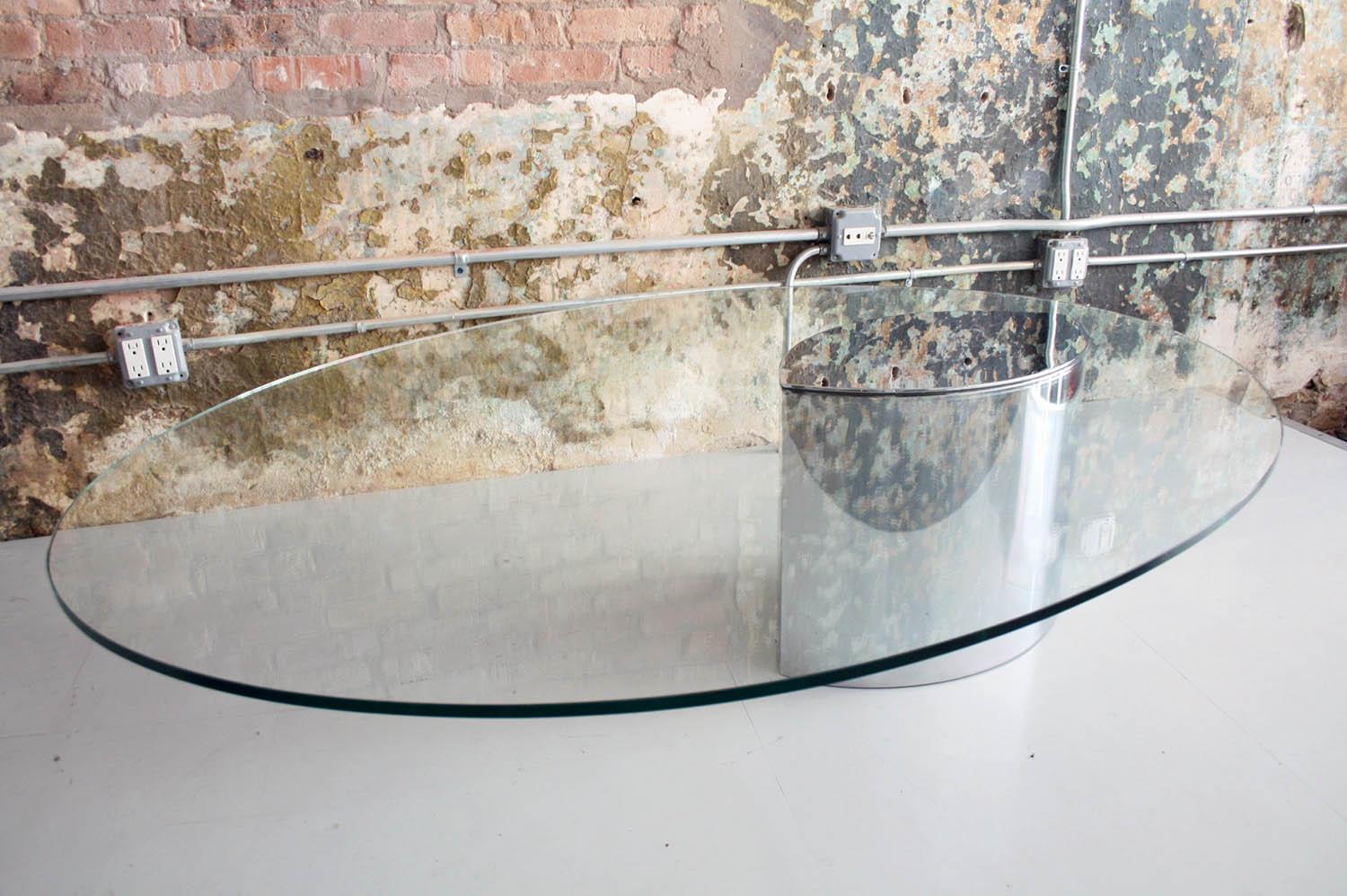 Mid-Century Modern Cini Boeri for Knoll 'Lunario' Cantilevered Cocktail Table