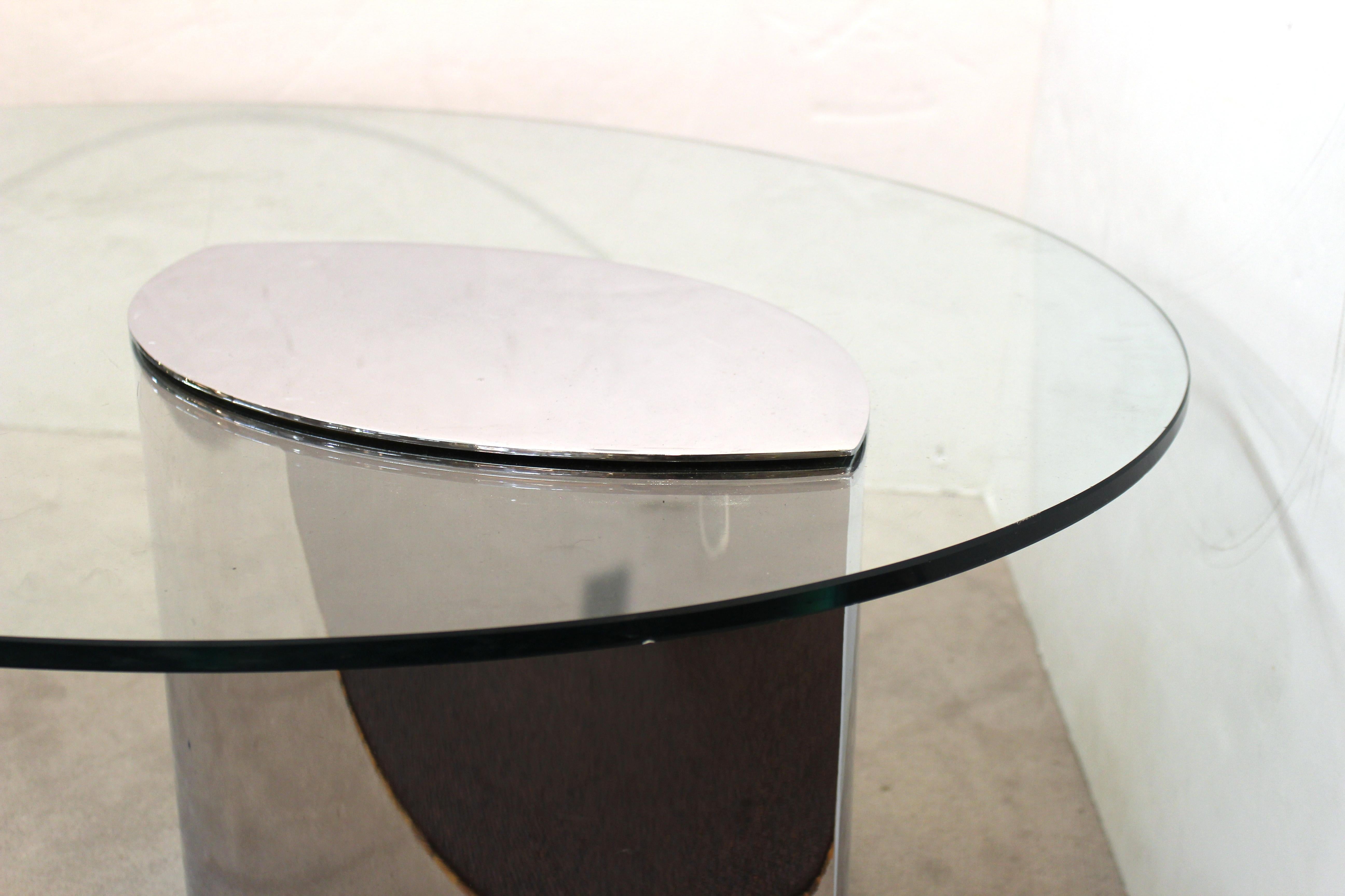 Late 20th Century Cini Boeri for Knoll 'Lunario' Cantilevered Cocktail Table