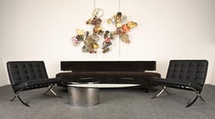 Cini Boeri for Knoll Lunario Chromed Steel & Glass Oval Coffee Table, Italy 1970