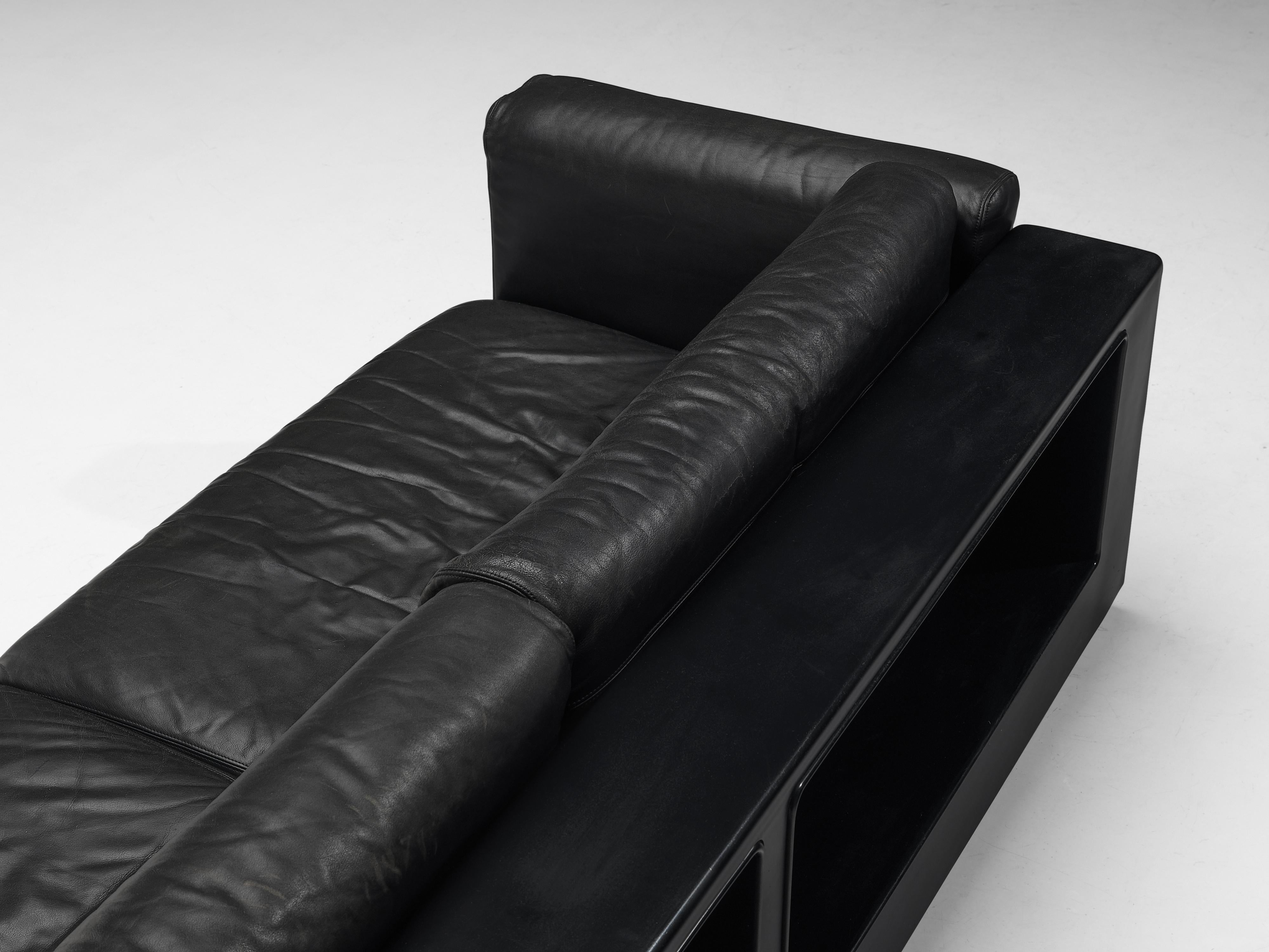 Cini Boeri for Knoll Sofa ‘Gradual’ in Black Leather 3