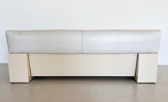 Canapé Brigadier en cuir blanc « Brigadier » de Cini Boeri pour Knoll, années 1970