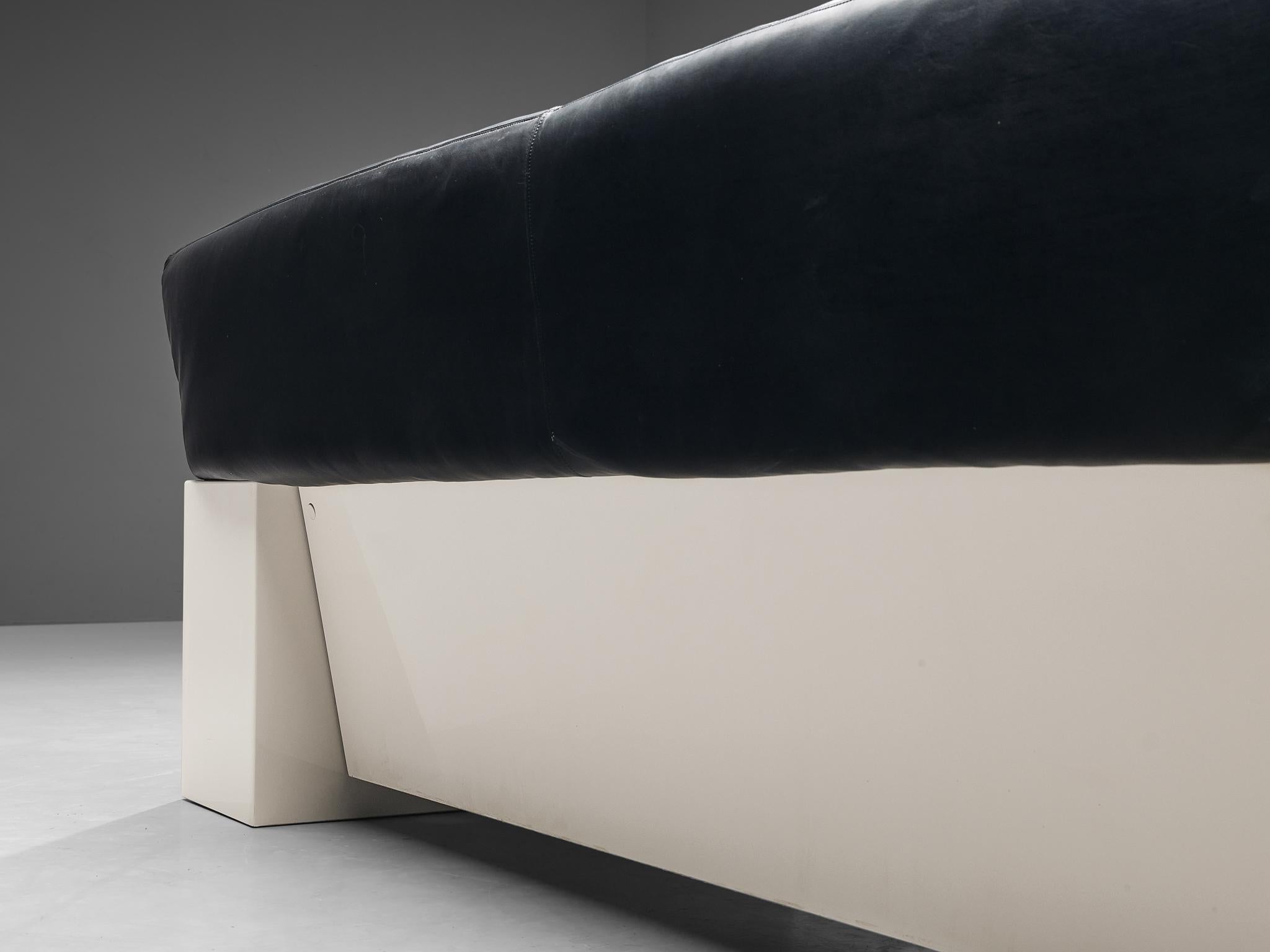 Cini Boeri für Knoll Dreisitzer-Sofa aus schwarzem Leder im Angebot 2