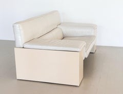 Canapé Brigadier en cuir blanc « Brigadier » de Cini Boeri pour Knoll Two, 1970
