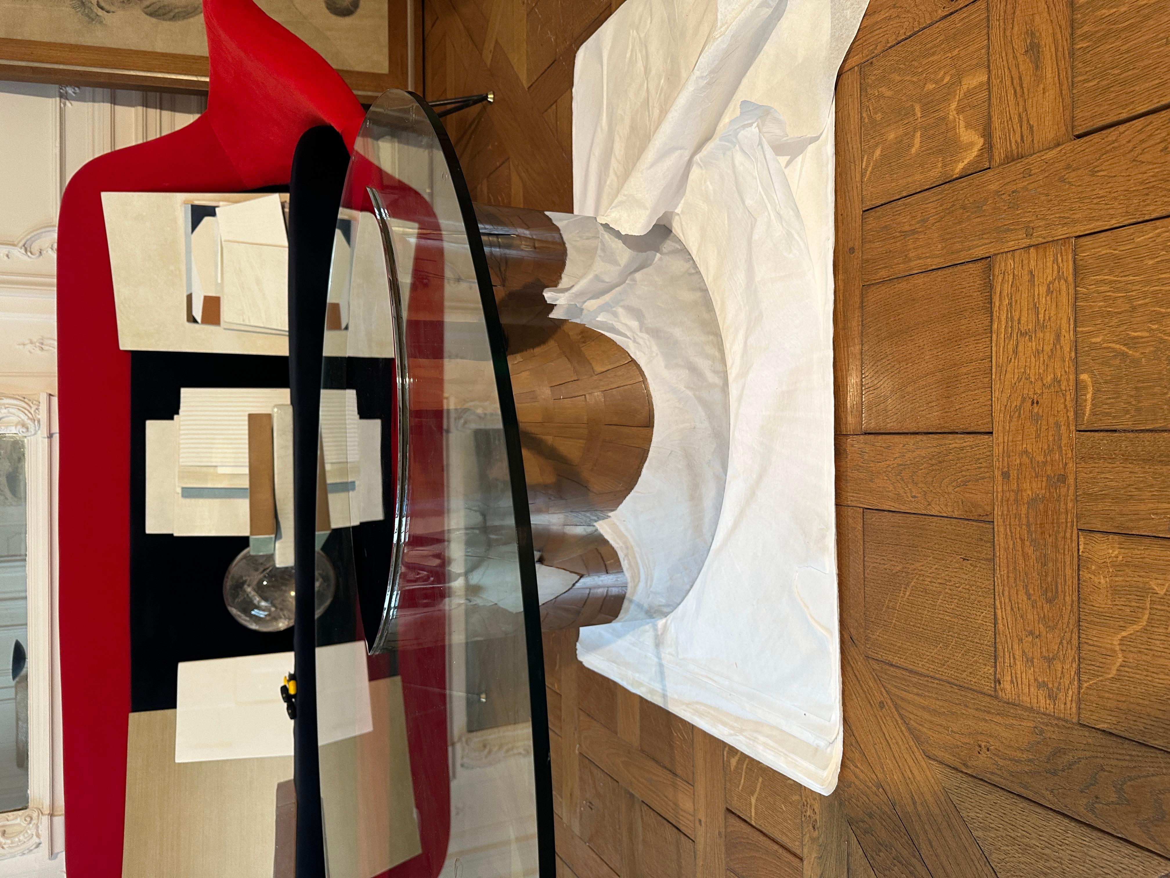 Table basse Cini Boeri avec plateau en verre, modèle Lunario pour Knoll État moyen - En vente à Paris, FR