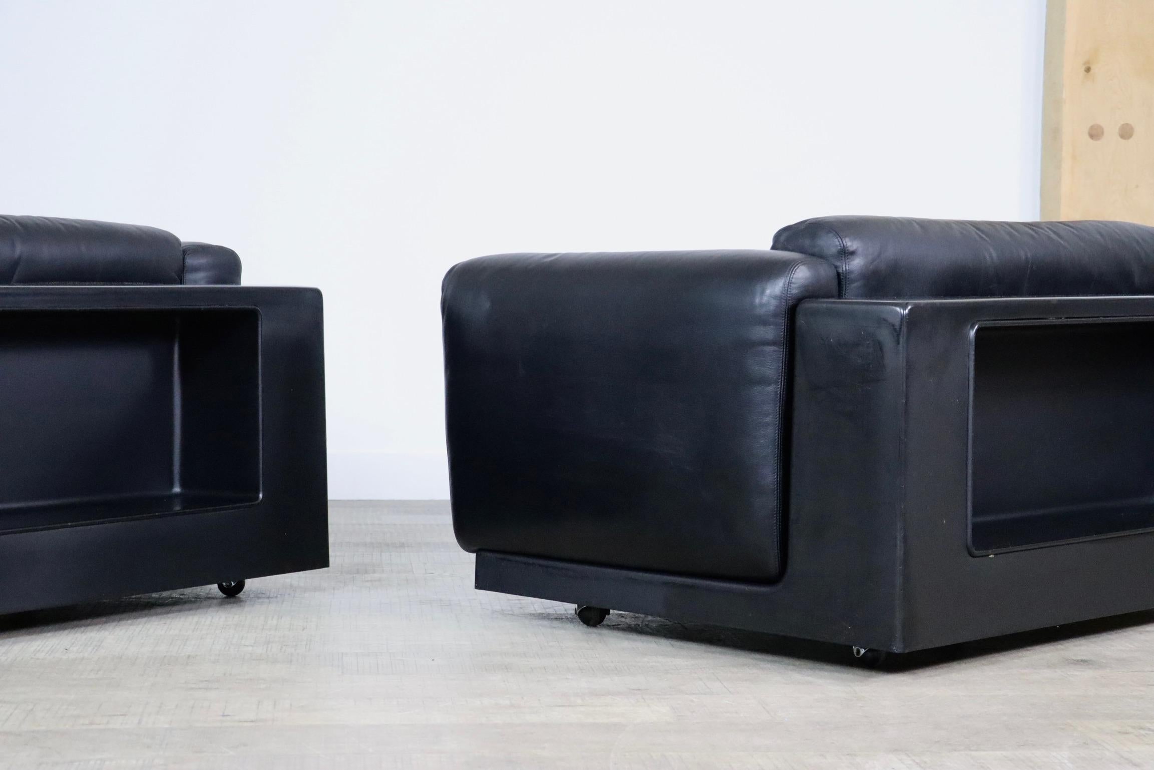 Cini Boeri Gradual Sofa In Black Leather For Knoll, Italy 1970s 10