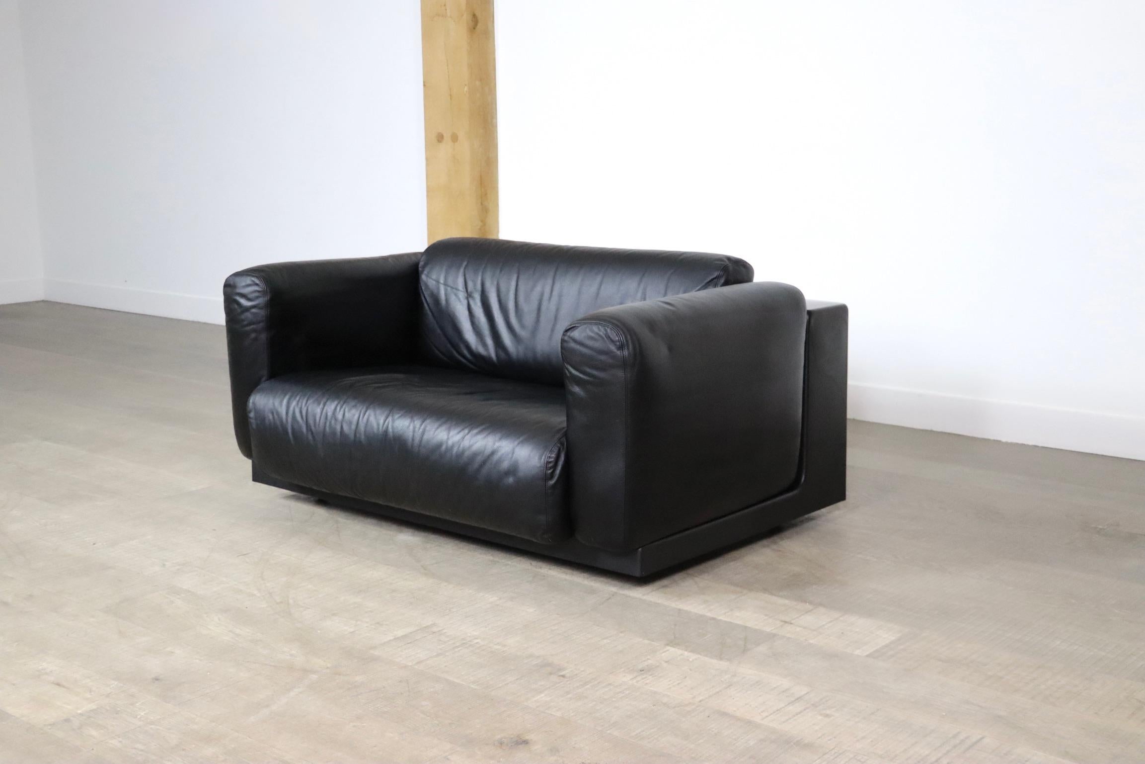 Cini Boeri Gradual Sofa In Black Leather For Knoll, Italy 1970s 13