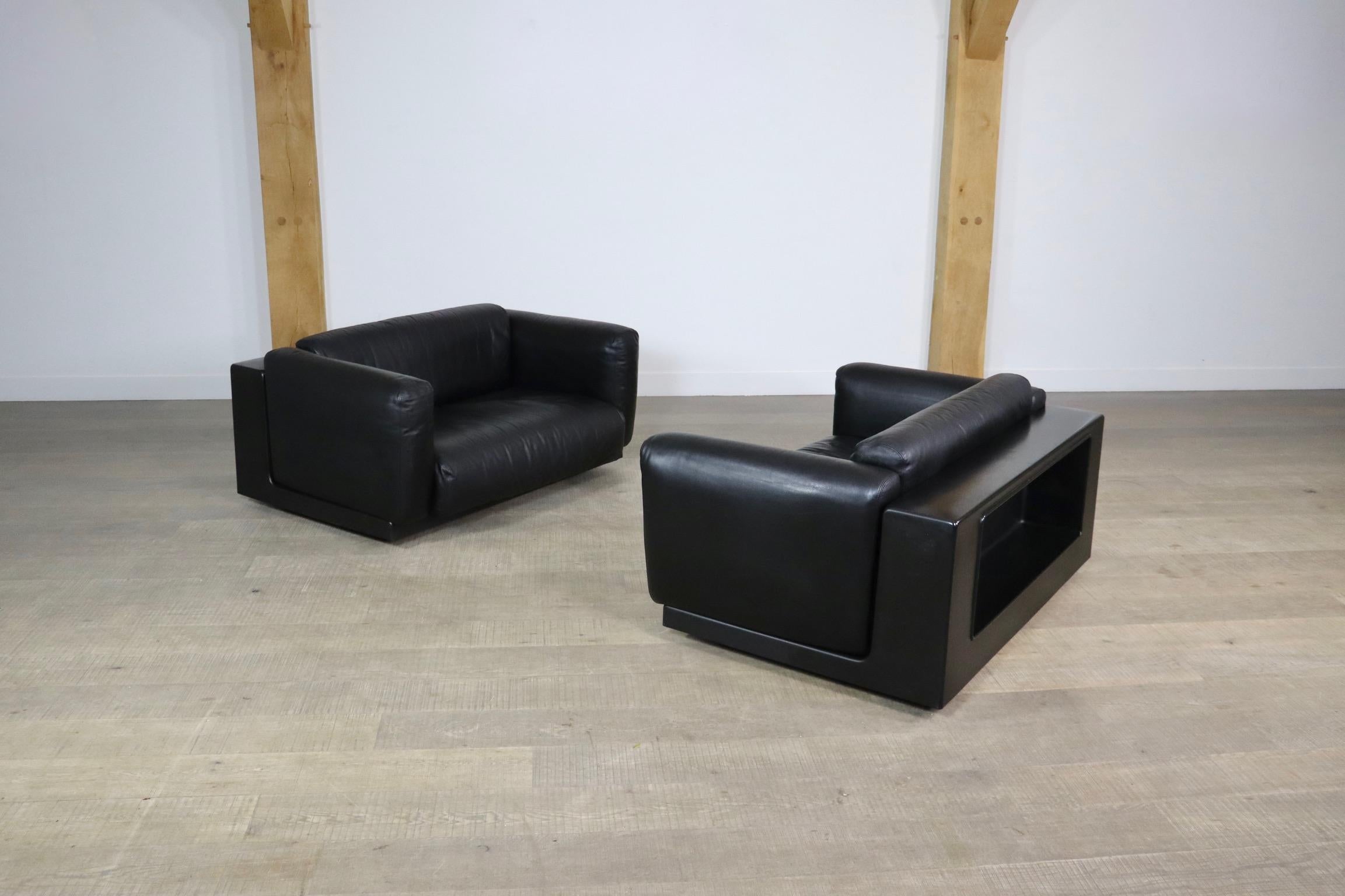 Cini Boeri Gradual Sofa In Black Leather For Knoll, Italy 1970s 4