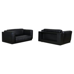 Cini Boeri Gradual Sofa In Black Leather For Knoll, Italy 1970s