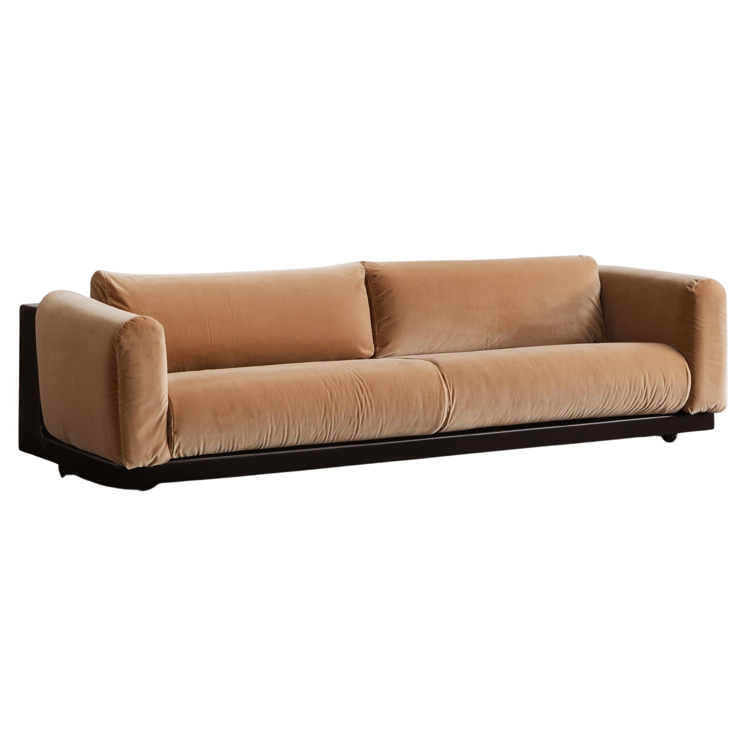 Cini Boeri "Gradual System" Sofa for Gavina, Camel Velvet, 1970