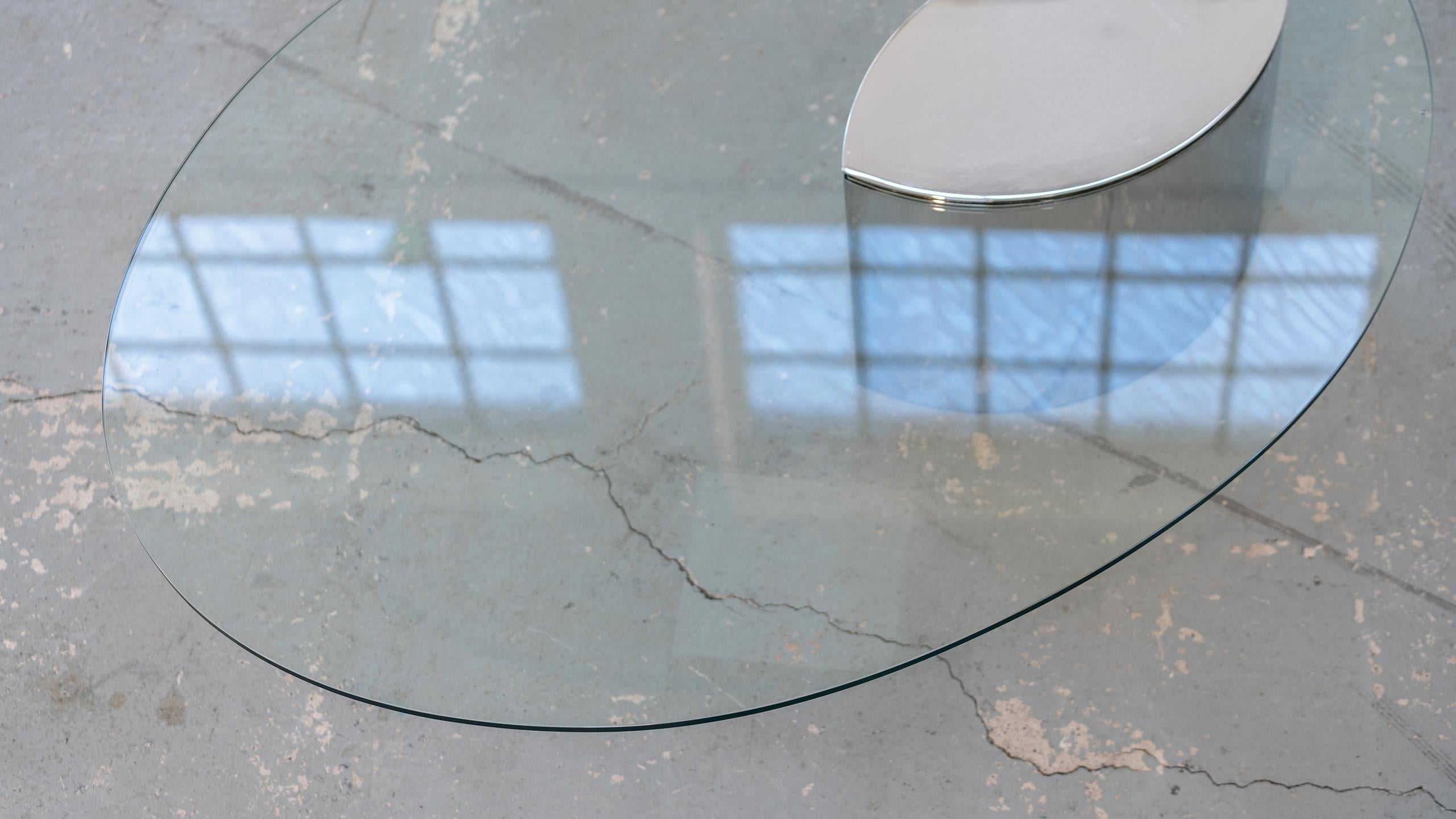Cini Boeri - Lunario Glass Coffee Table, 1970 Knoll Interantional, Mid Century For Sale 3