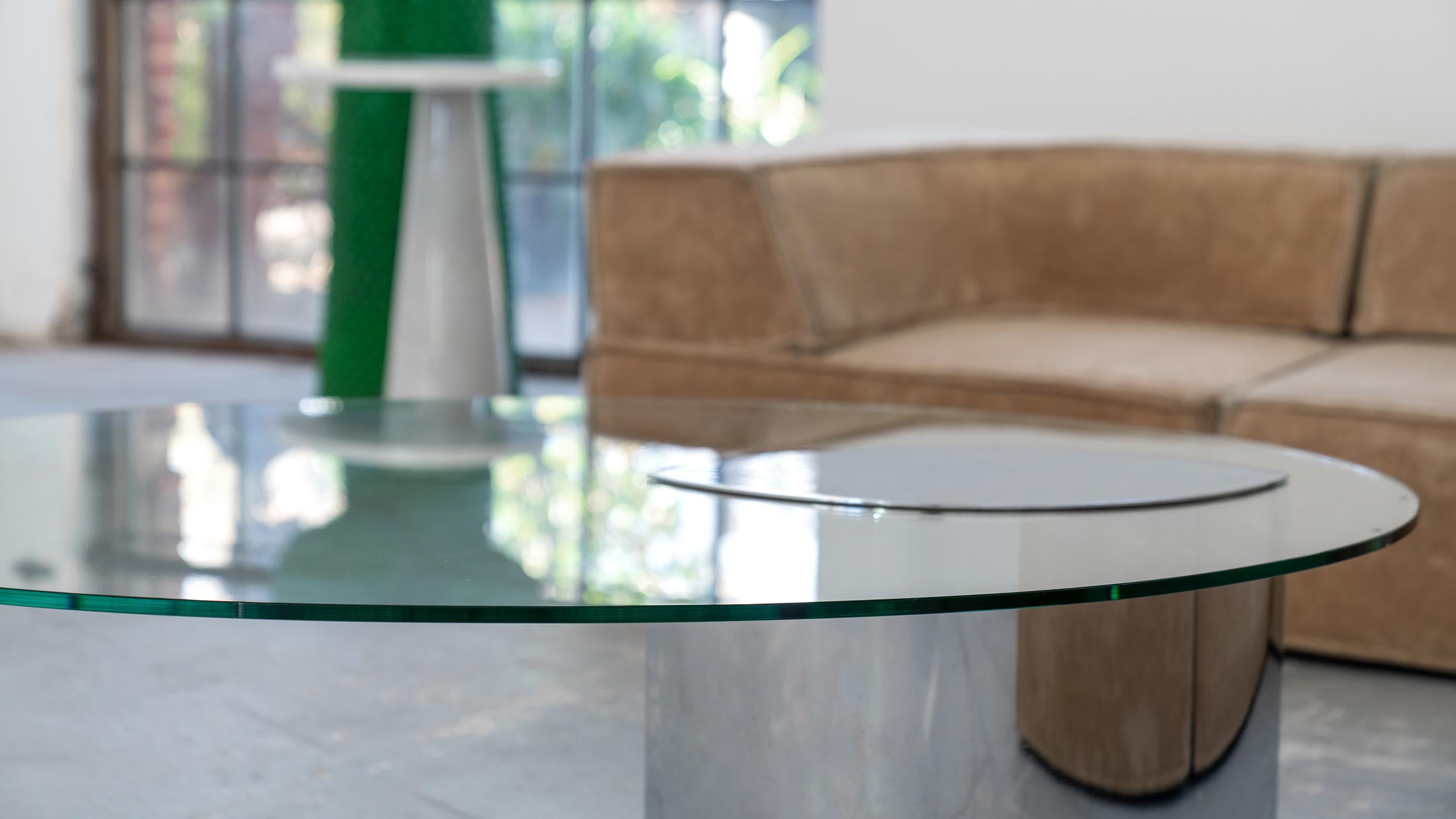 Cini Boeri - Lunario Glass Coffee Table, 1970 Knoll Interantional, Mid Century In Good Condition For Sale In Munster, NRW