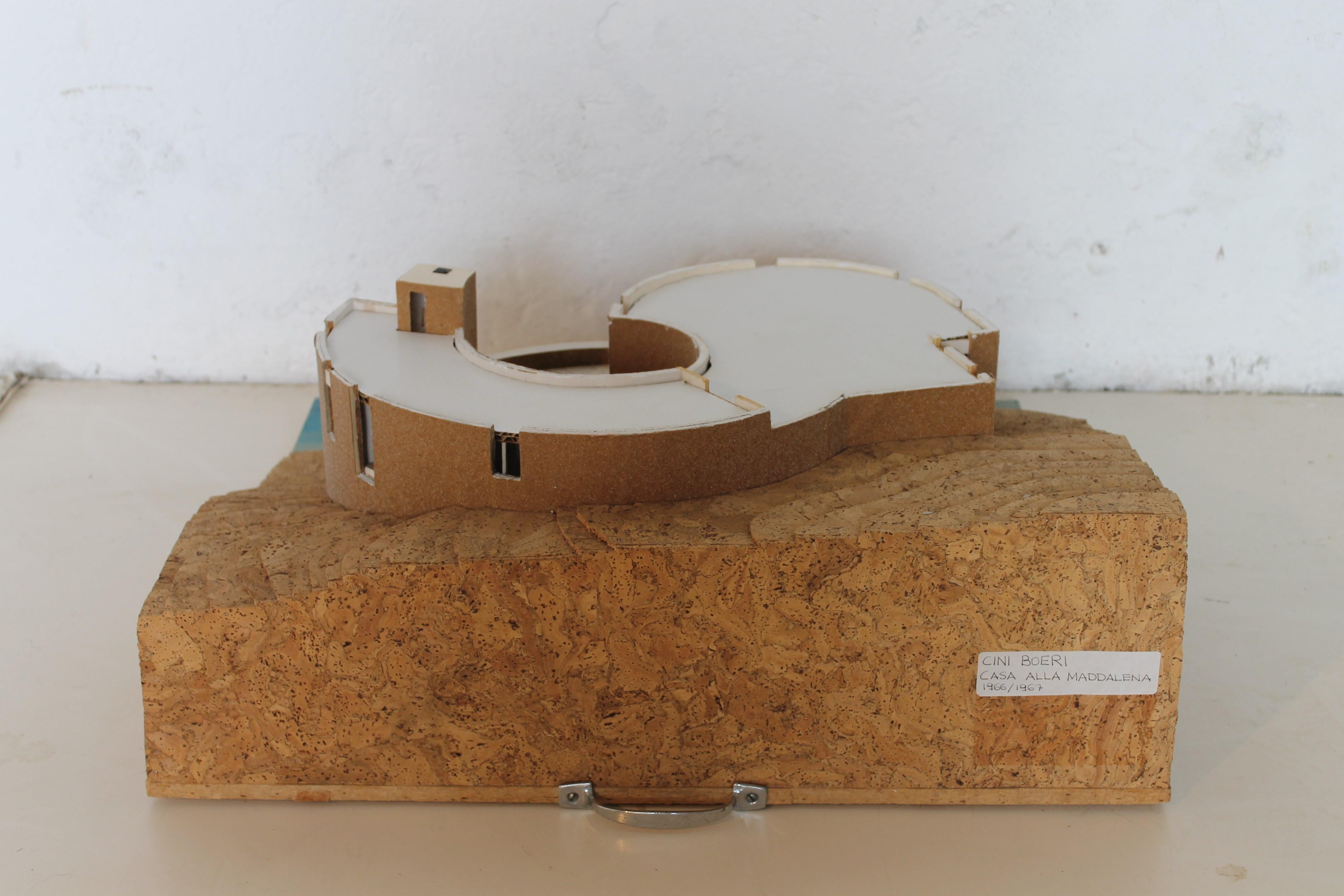 Model of Cini Boeri, Casa alla Maddalena, Punta Cannone, La Maddalena, Sassari, 1966-1967

This house is perfectly adapted to the steep slope of the land, built in an equilibrium point. It is designed by several circles with a central one which is