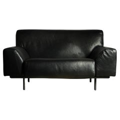 Cini Boeri Oversized Black Leather Lounge Chair for Knoll, 2000s