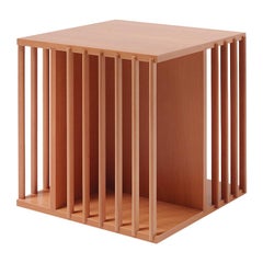 Cini Boeri Small Libreria Girevole Wooden Rotating Bookcase for Bottega Ghianda