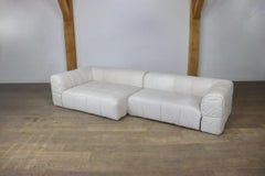 Cini Boeri Strips Sofa in White Linen for Arflex