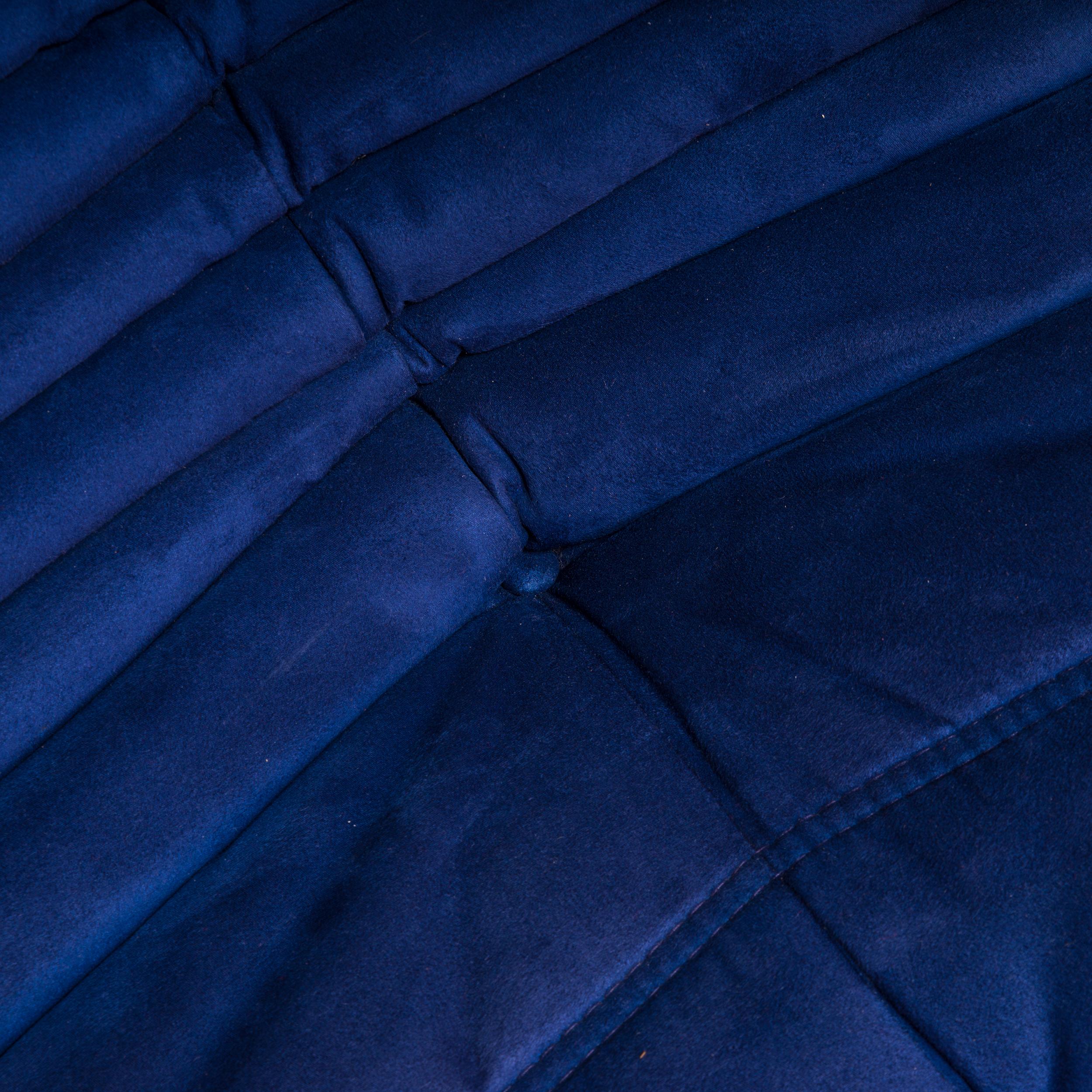 Modulares Sofa Cinna Ligne Roset von Michel Ducaroy in Blau, 3er-Set 2