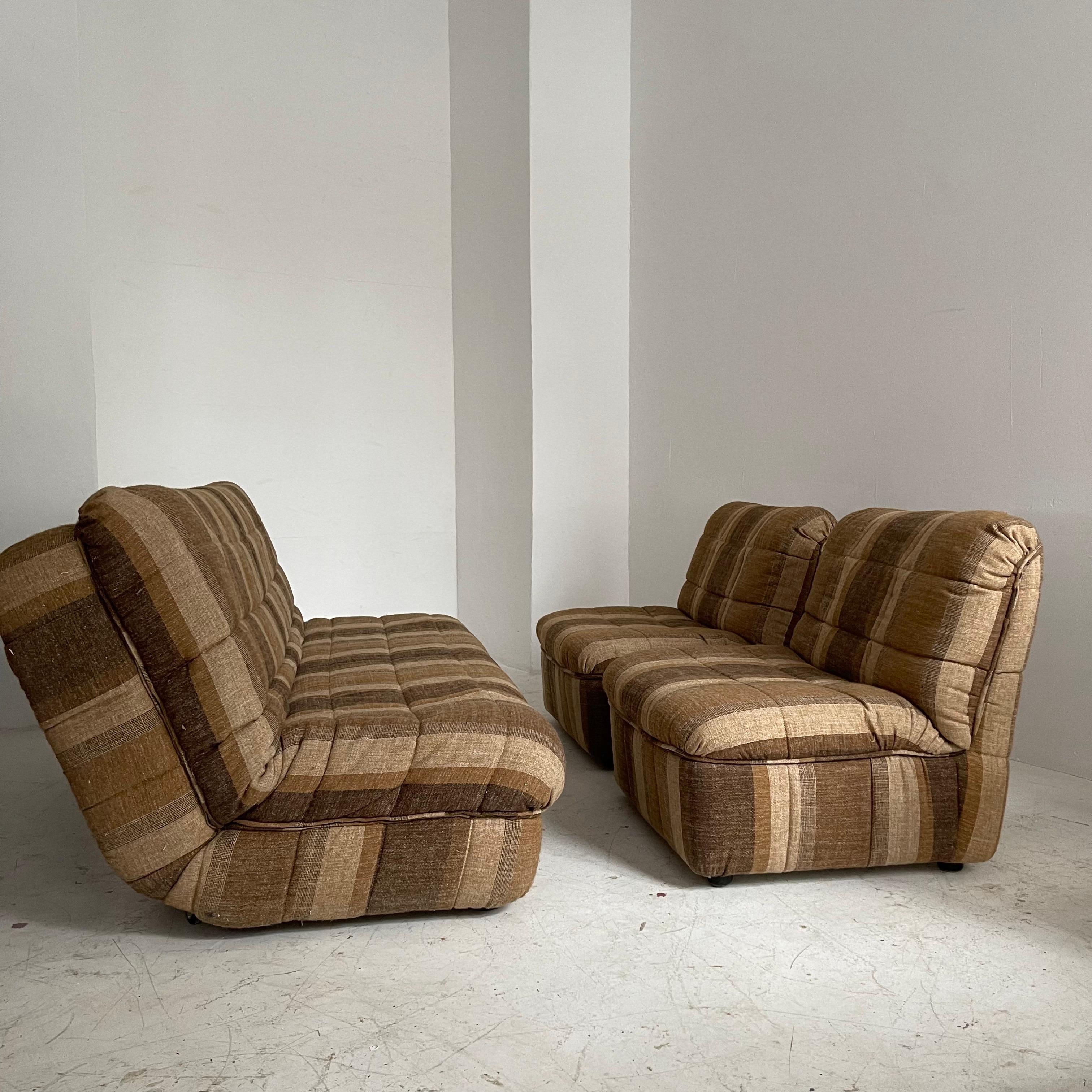 Late 20th Century Cinna / Ligne Roset Daybed Lounge Chairs GAO Design Jean Paul Laloy, France 1975 For Sale