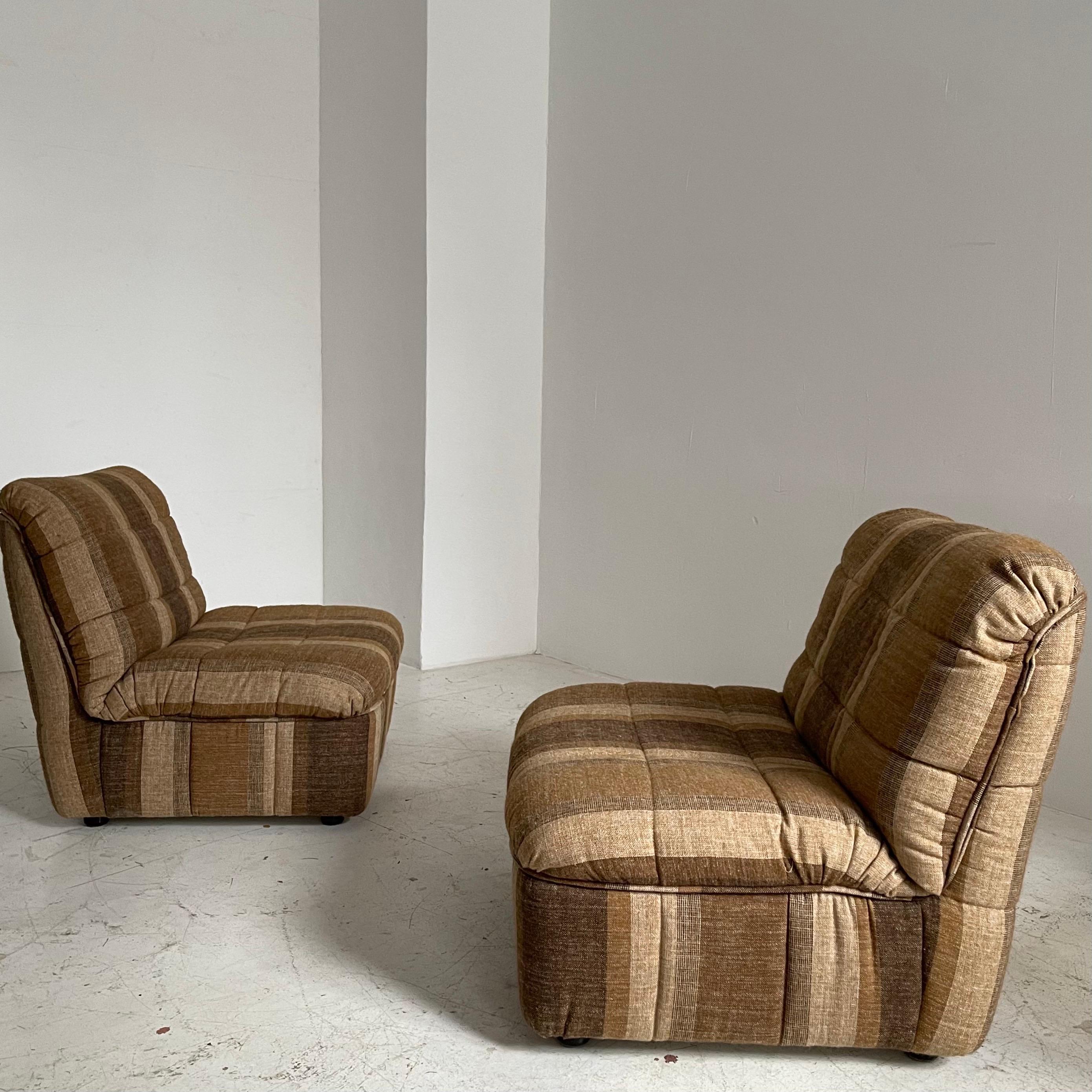 Mid-Century Modern Cinna / Ligne Roset Lounge Chairs Gao Design Jean Paul Laloy, France 1975