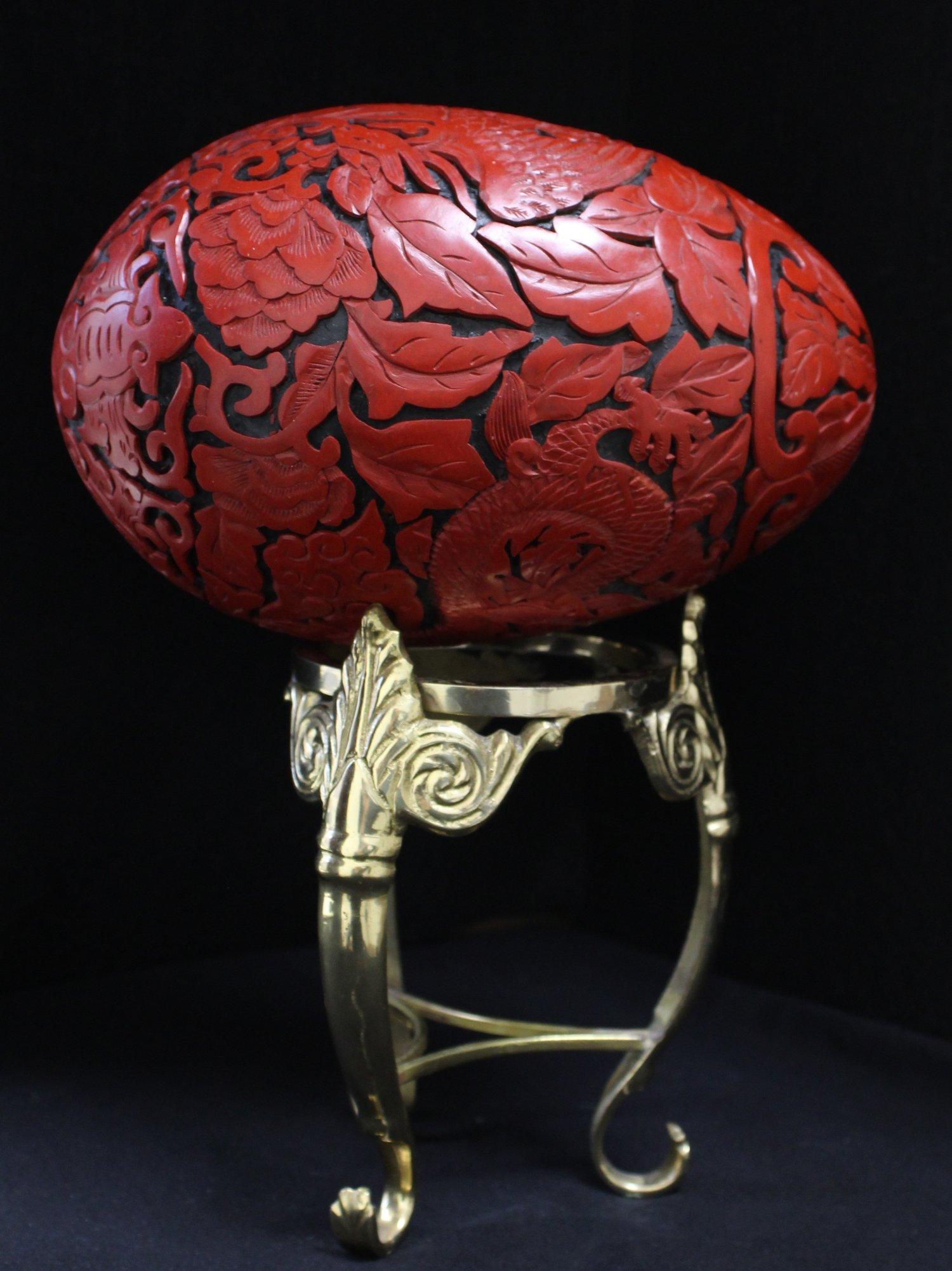 Cinnabar Dragon and Phoenix Egg 1