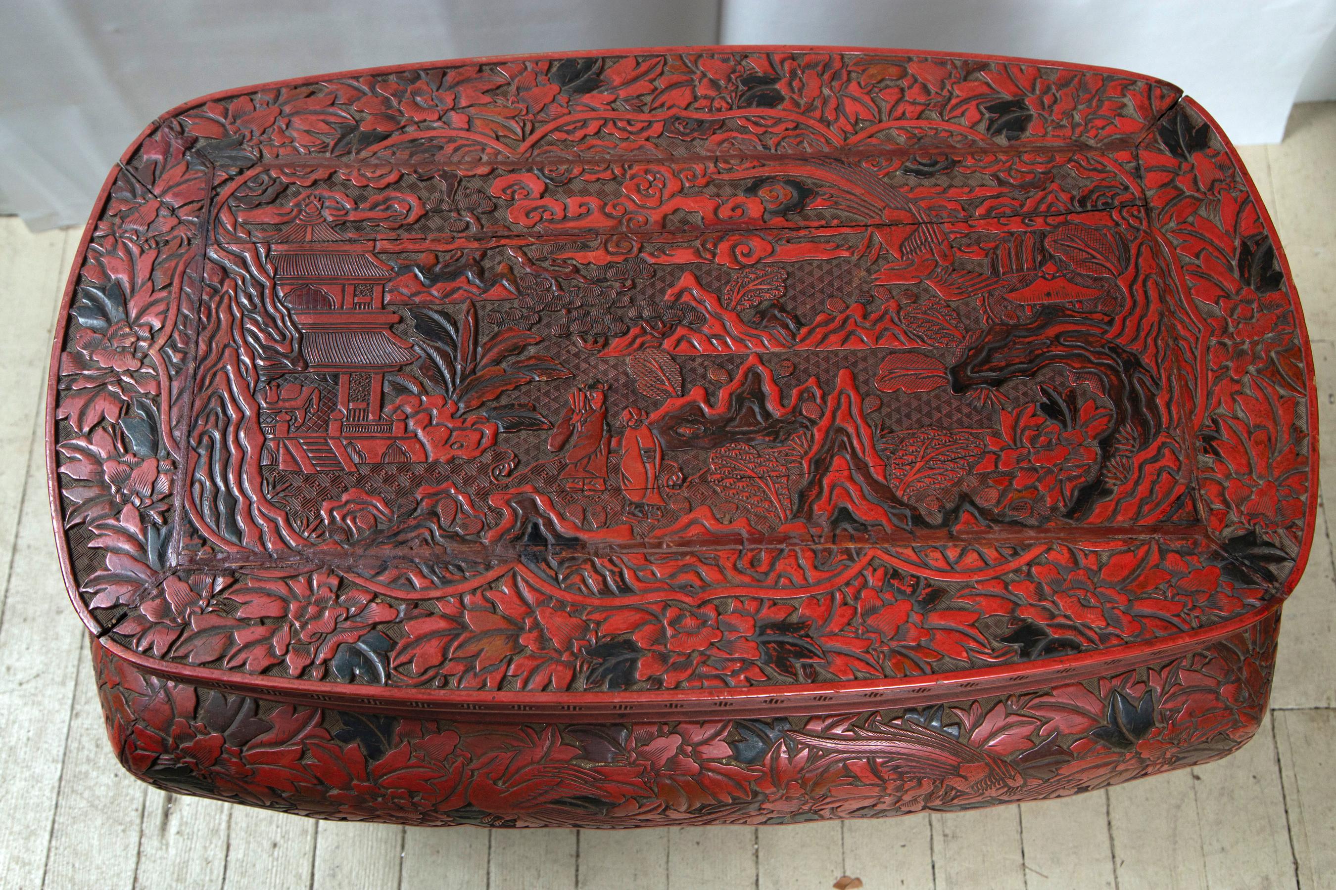 Chinese Cinnabar Low Table For Sale
