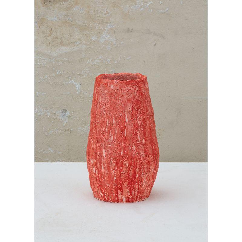 Cinnabar, Medium by Daniele Giannetti (Handmade, Hand-Painted)
Dimensions: D22 x H37 cm
Materials: Terracotta

All pieces are made in terracotta from Montelupo, only fired once, then colored by Daniele Giannetti with a white acrylic base, and