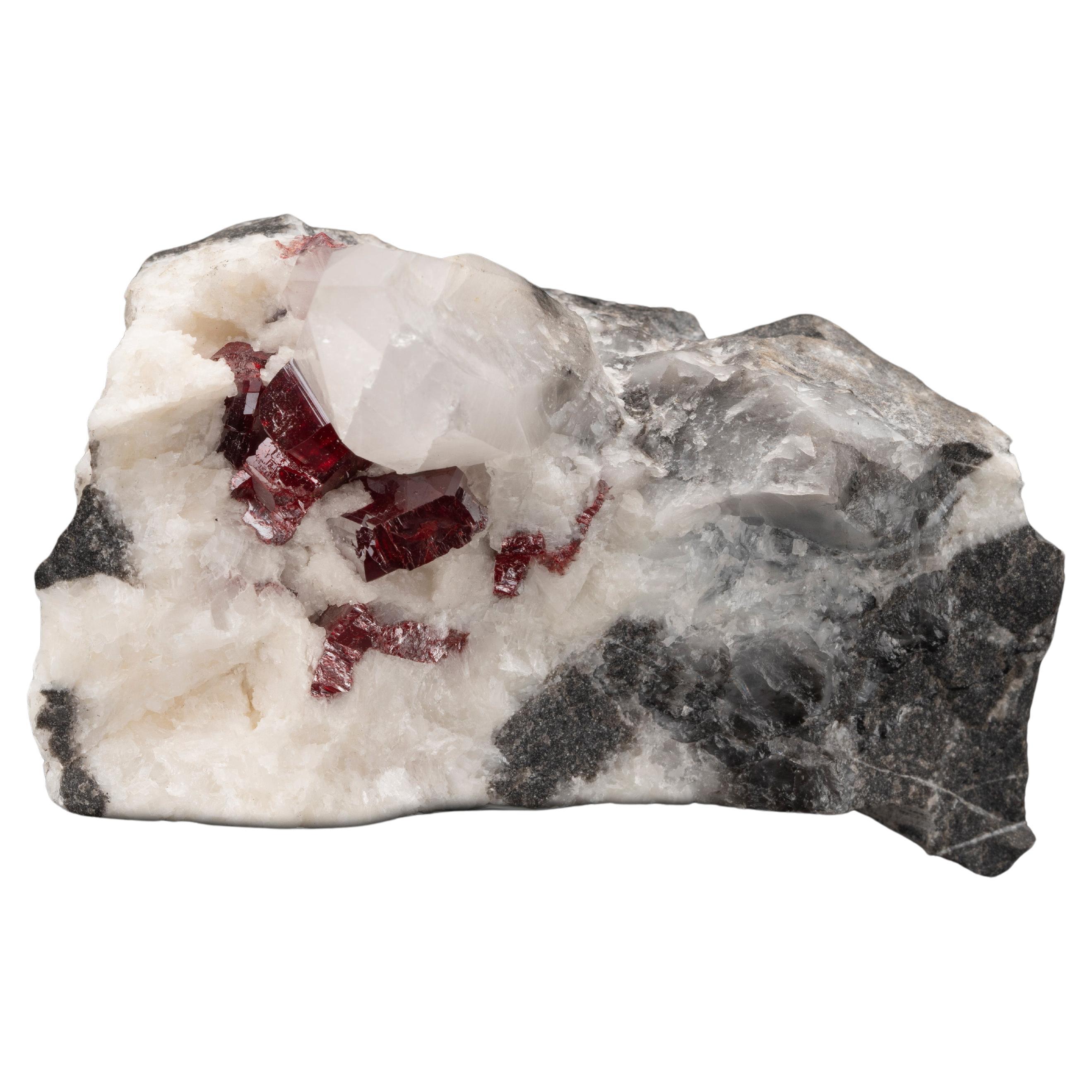 Cinnabar With Quartz From China