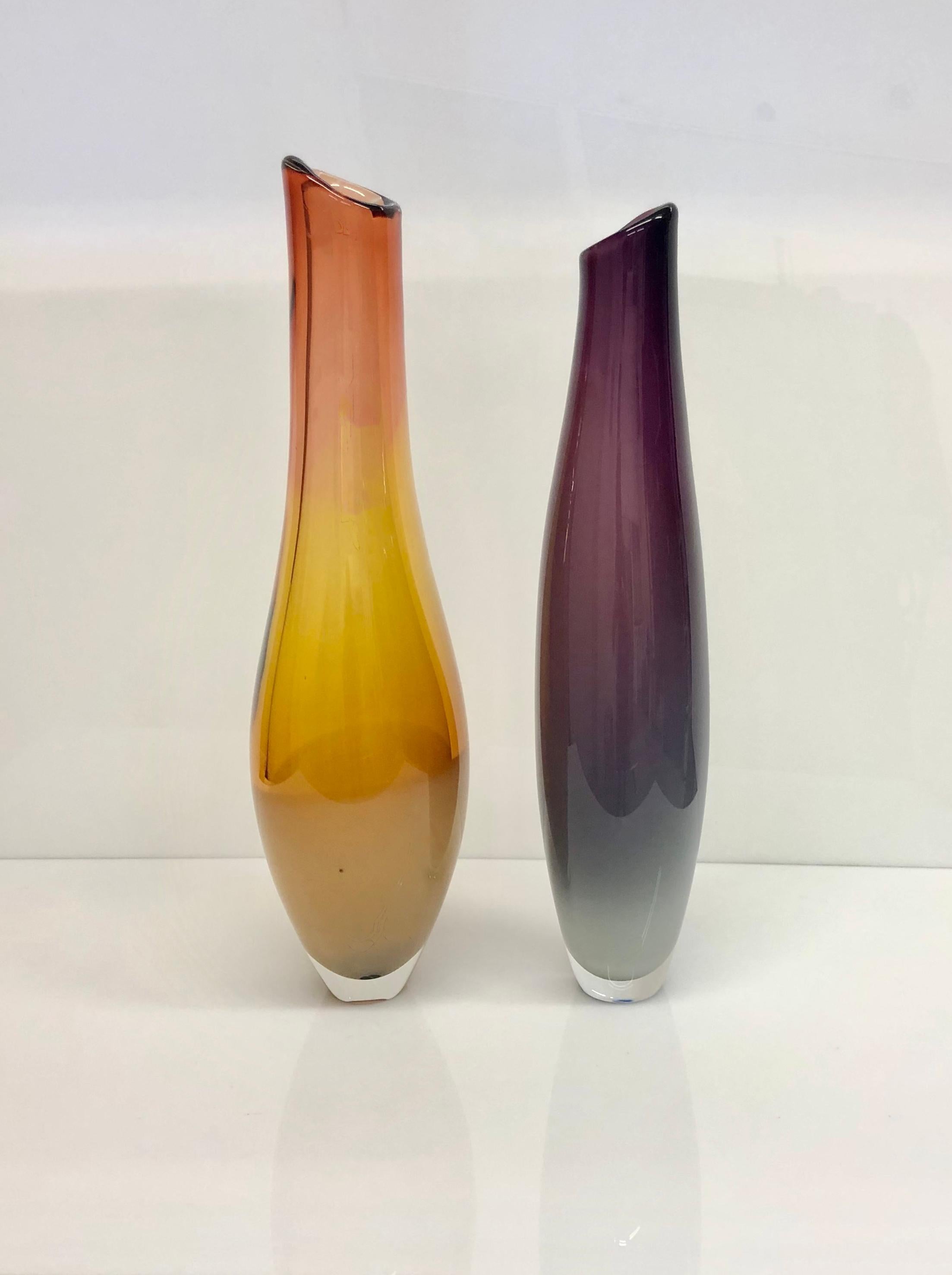 Hand-Crafted Cinnamon ochre Cigarillo tall vessel For Sale